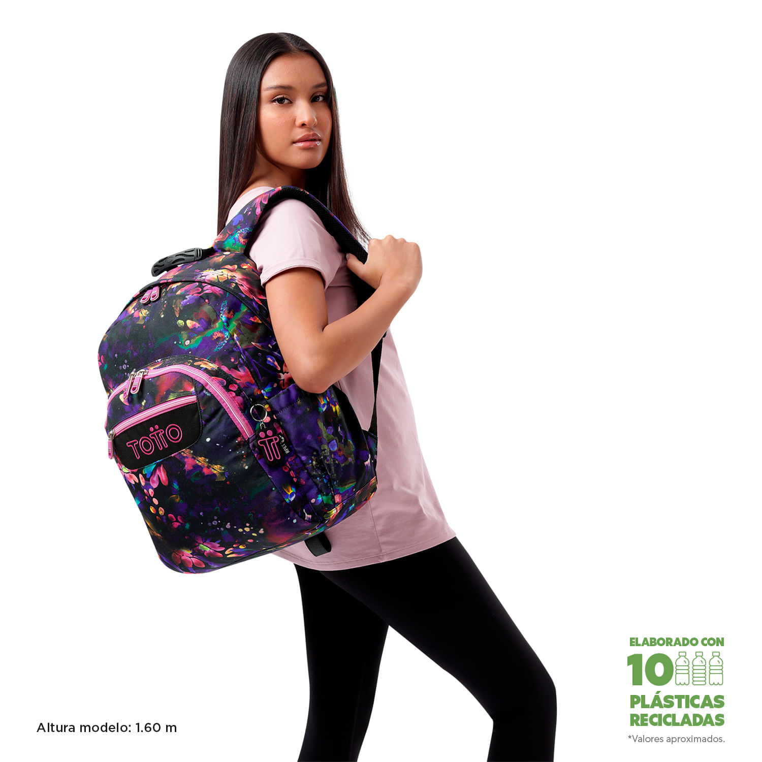 Maleta para colegio Acuareles Morada