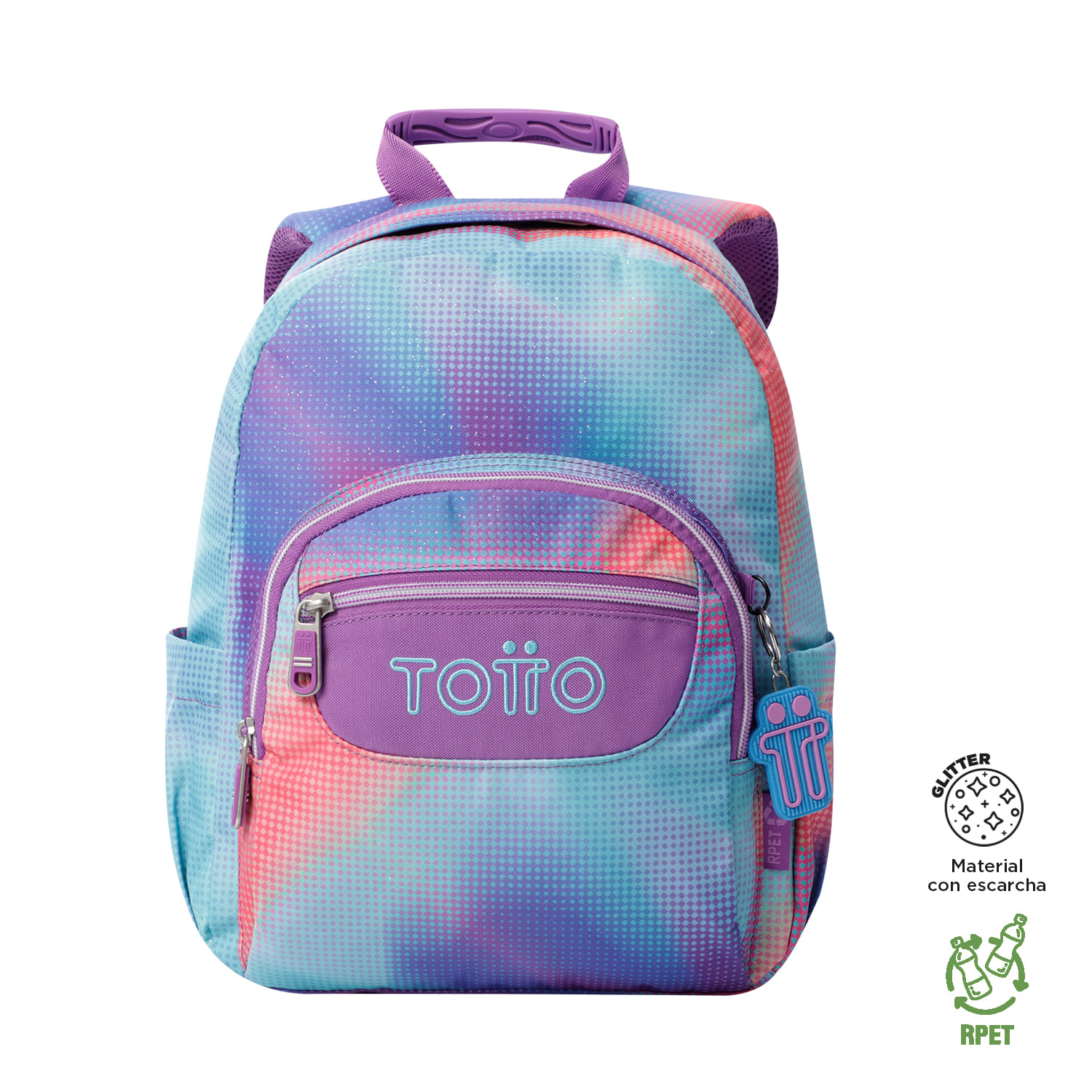 Maleta para colegio Tempera Glitter Verde