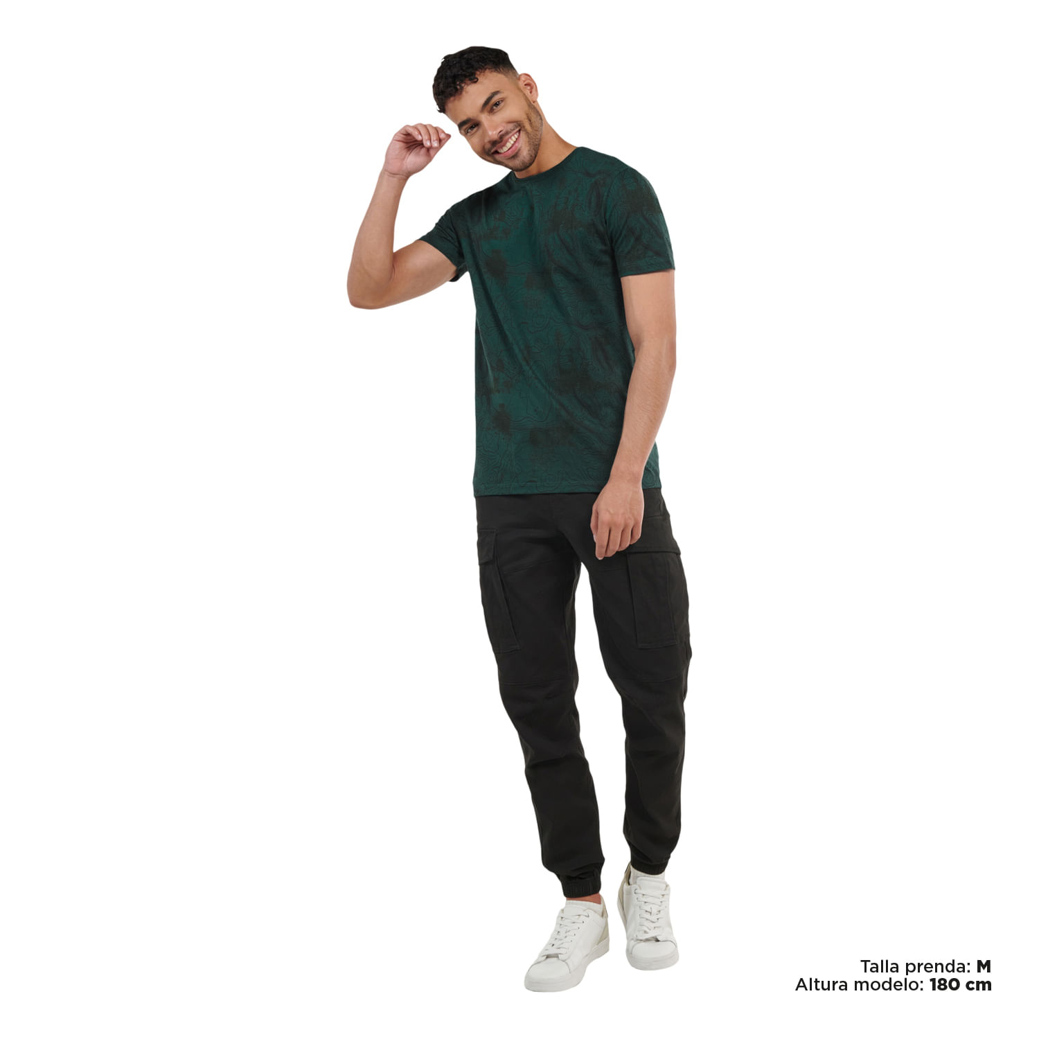 Camiseta para hombre verde Printo XXL