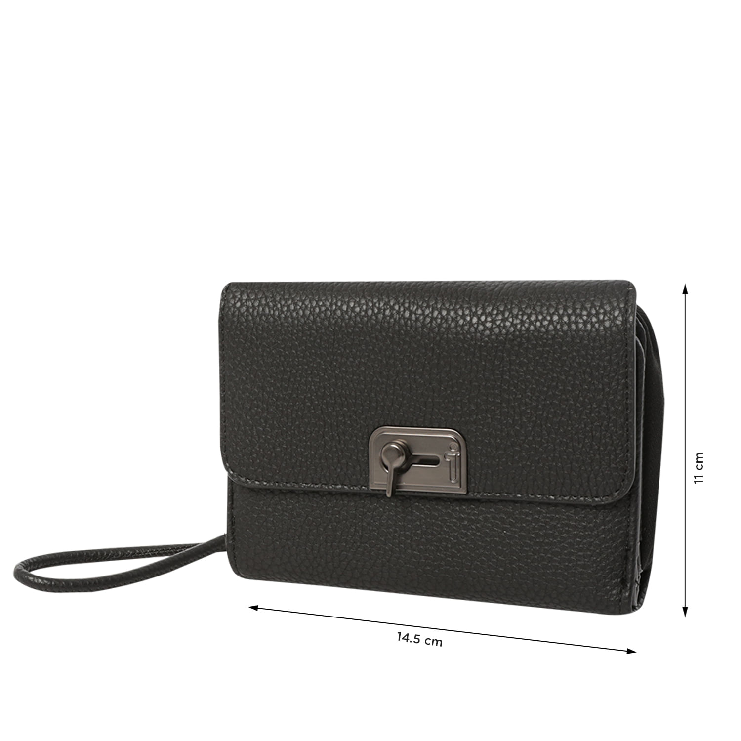 Billetera Smooth Cri con RFID Blocker Negra Mujer