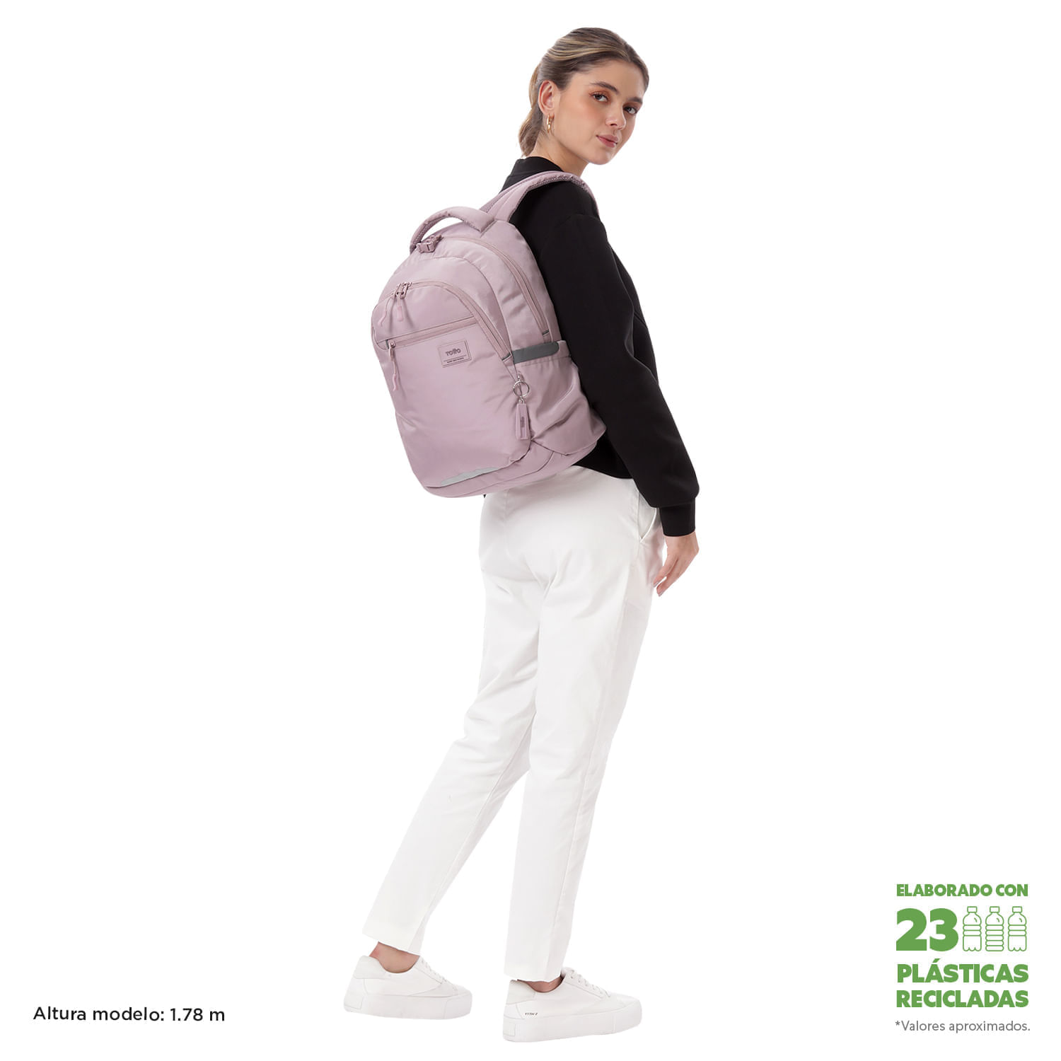 Morral Porta PC 14" Misisipi Rosado Mujer