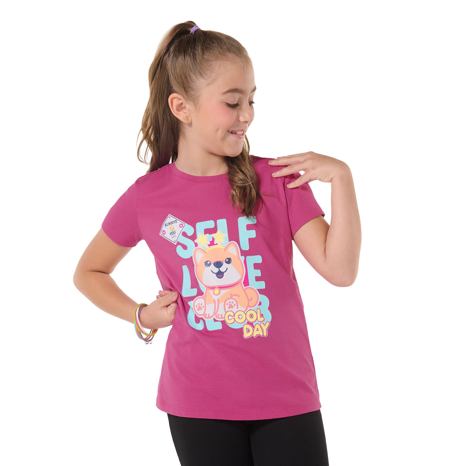 Camiseta estampada para Niña Proyect Rosada