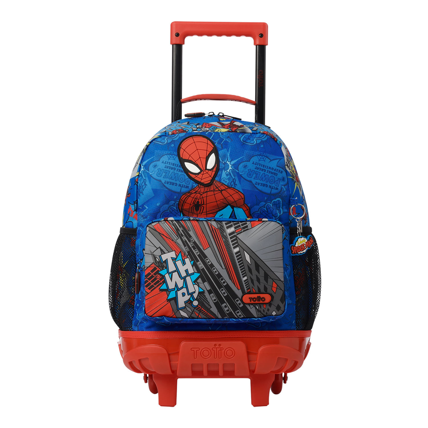 Morral con ruedas Niño Spiderman Pop Mediano Azul