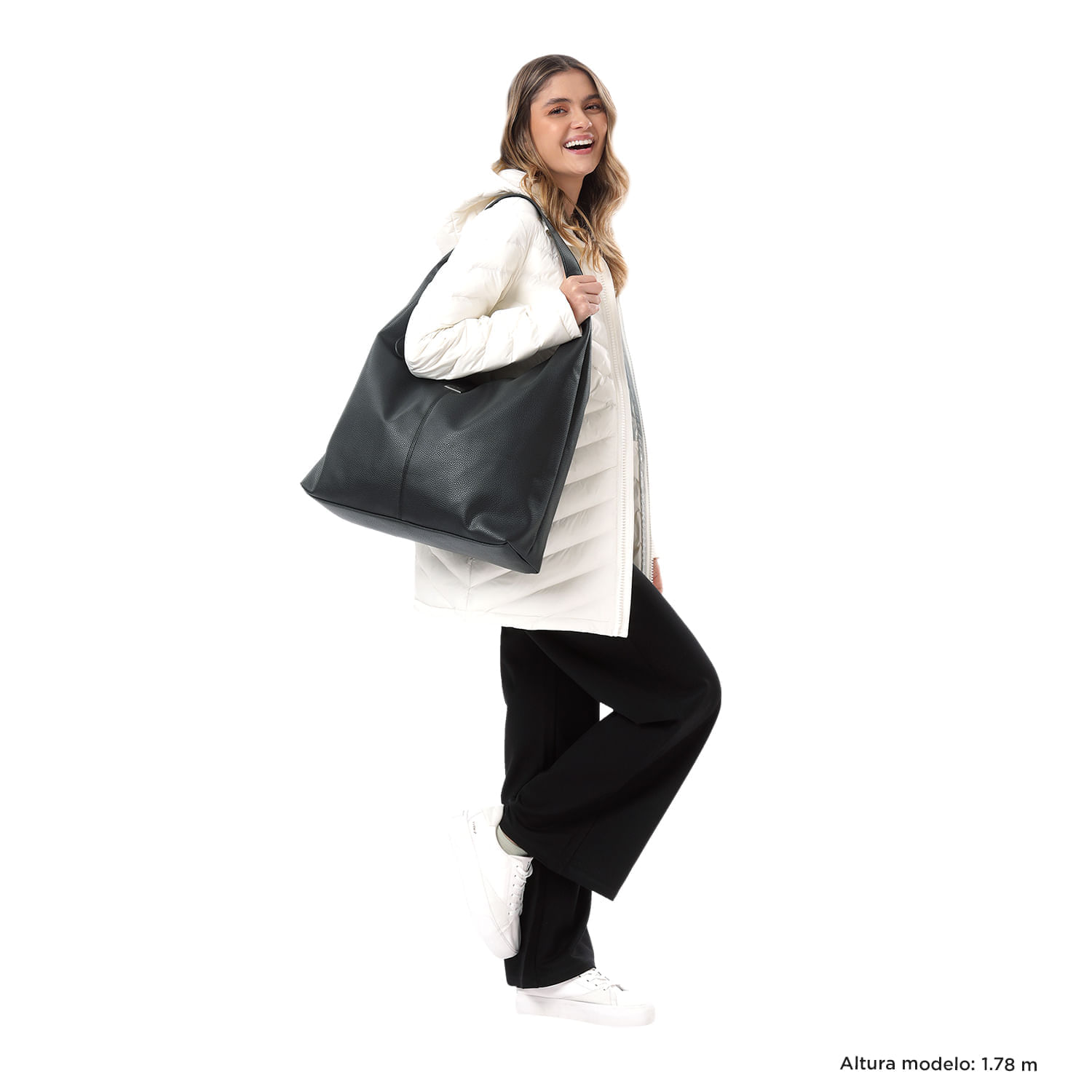 Bolso shopping Grande para Mujer Smooth Negro
