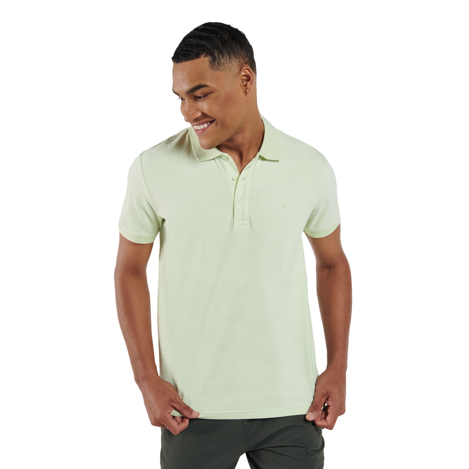 Camiseta Polo Verde Hombre Youngpolo