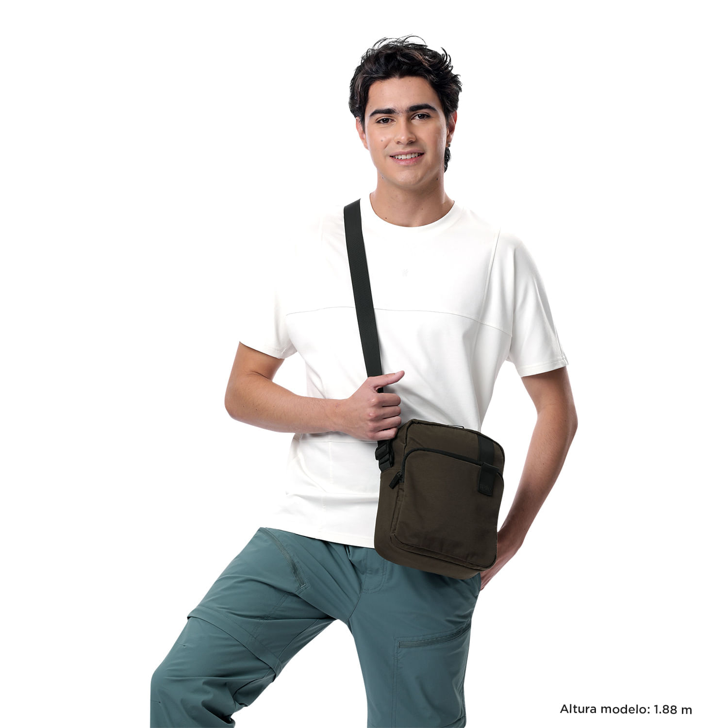 Bolso Crossbody Drill Hombre Café