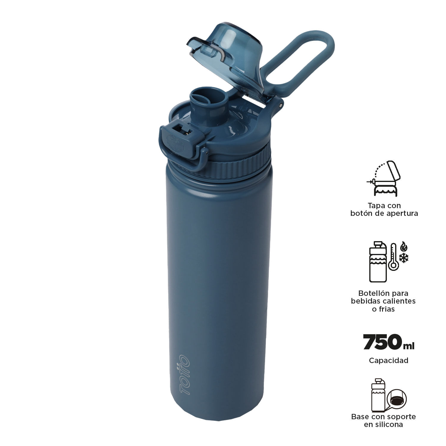 Botilito Metálico Jet 750ml Azul