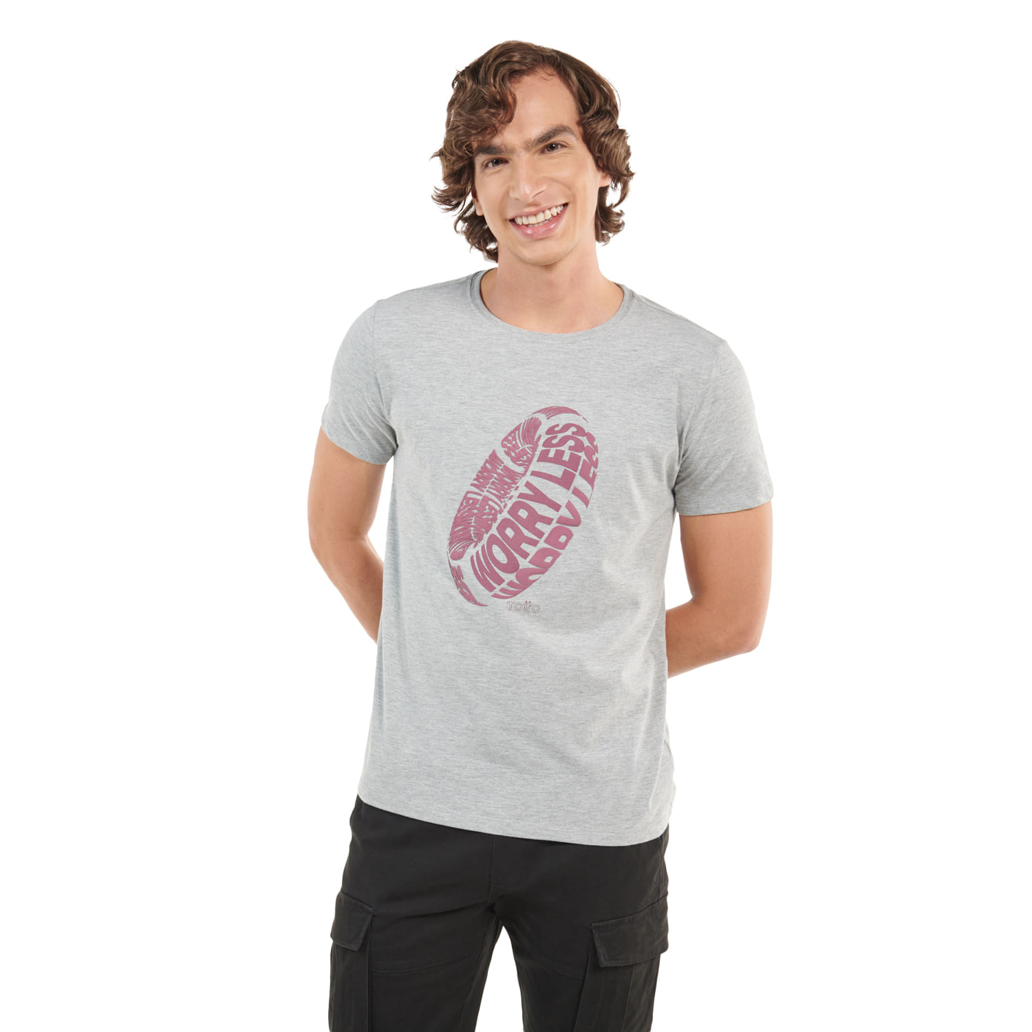 Camiseta para hombre gris Mozartpro XXL