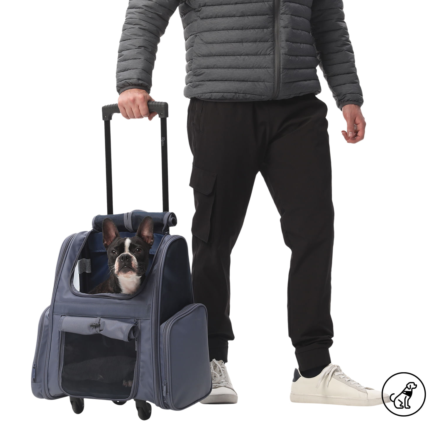 Cargador para mascota con ruedas Maxxie Gris