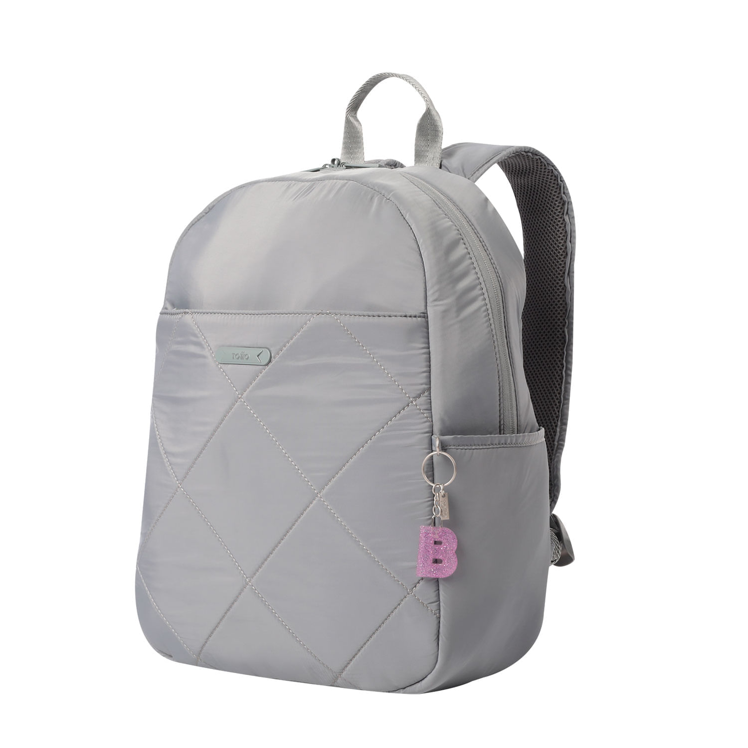 Llavero de Goma Abc color Morado