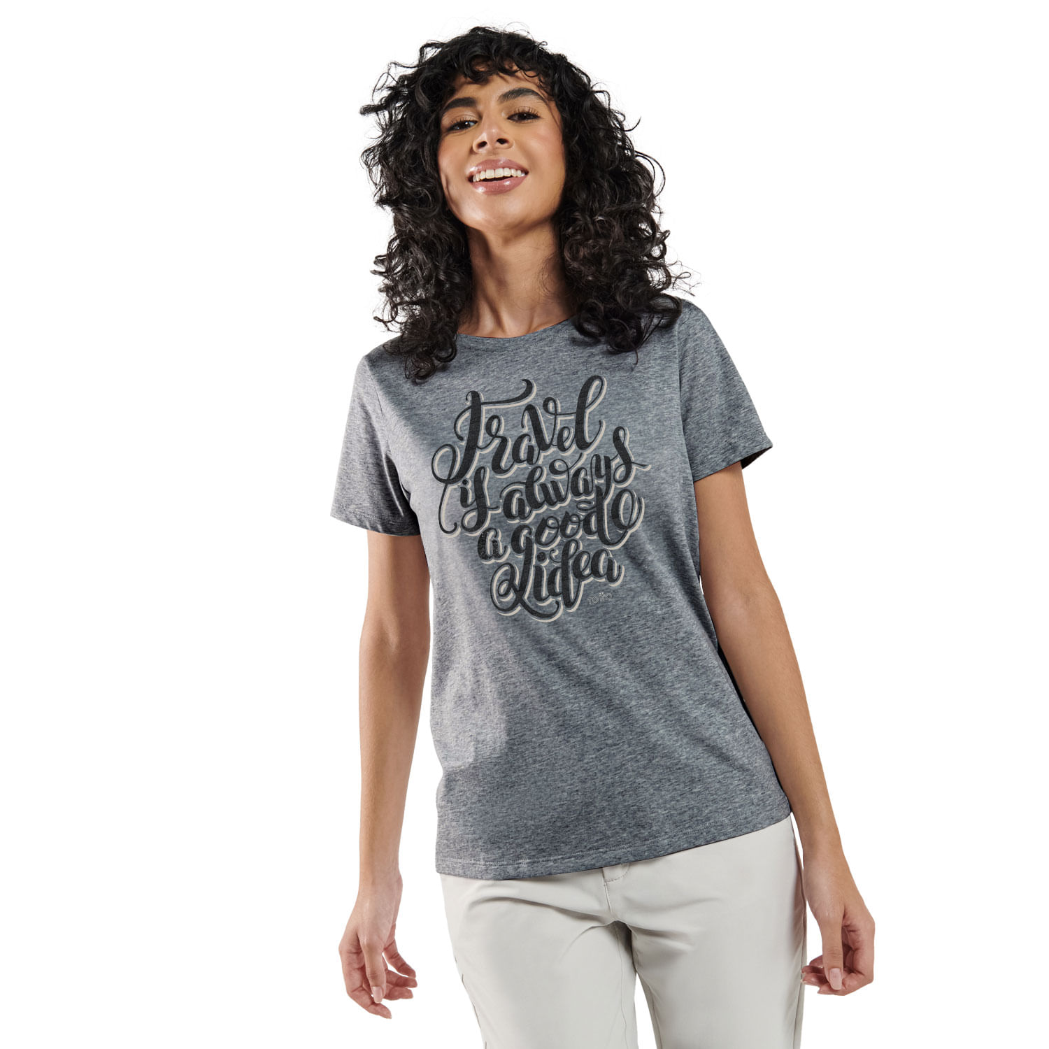 Camiseta para Mujer Thinky Gris