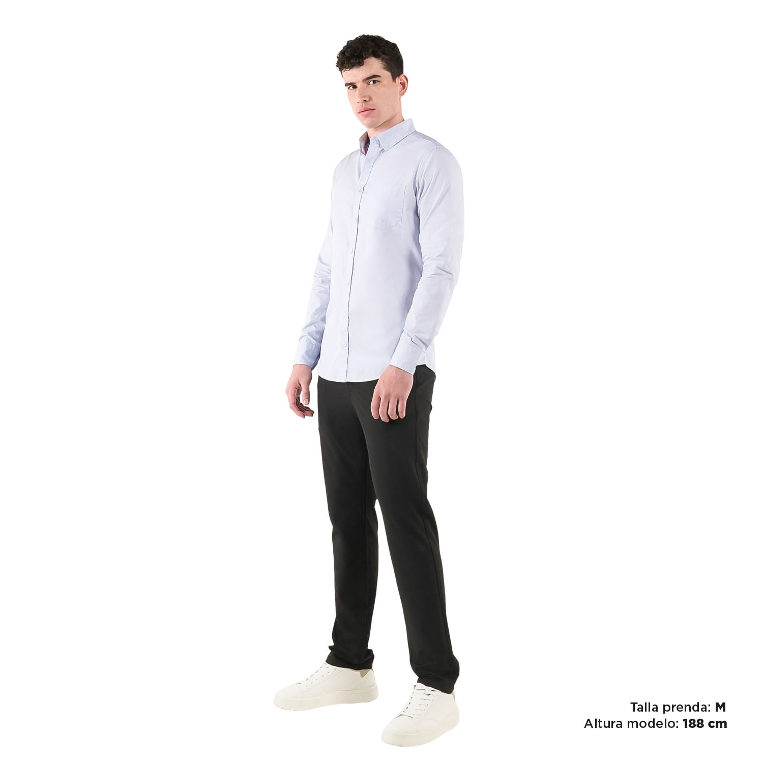 Camisa para Hombre Manga Larga Porter Solid Azul