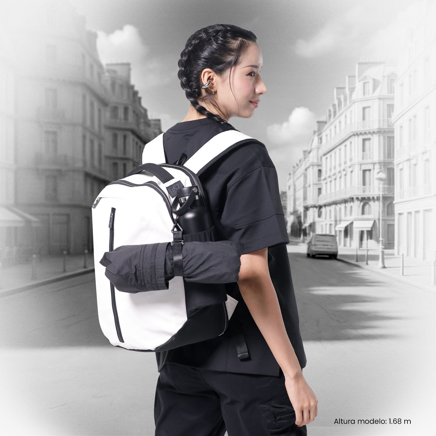 Morral Viajero Mediano Ramble color Blanco
