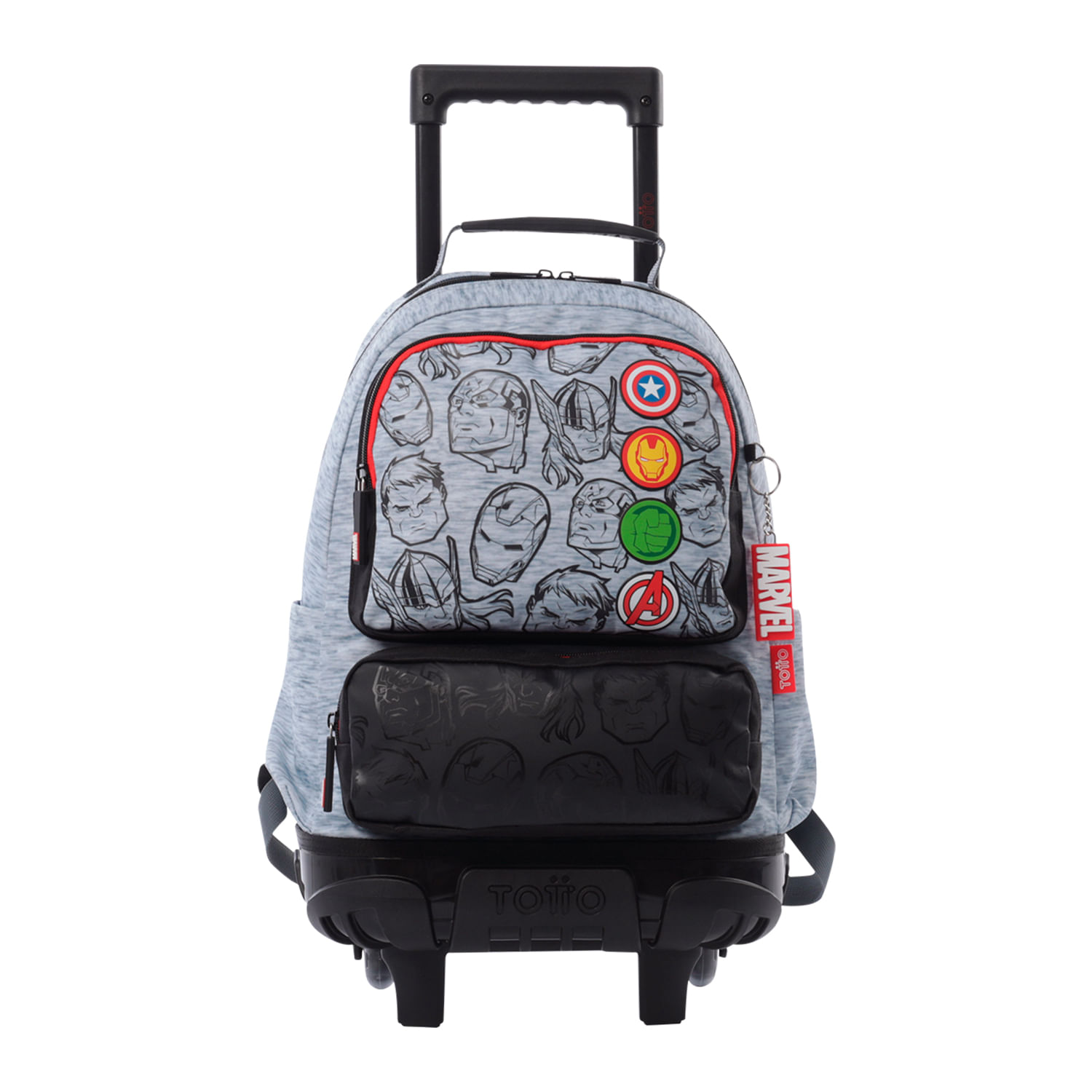 Morral ruedas Niño Super Avengers Mediano Gris