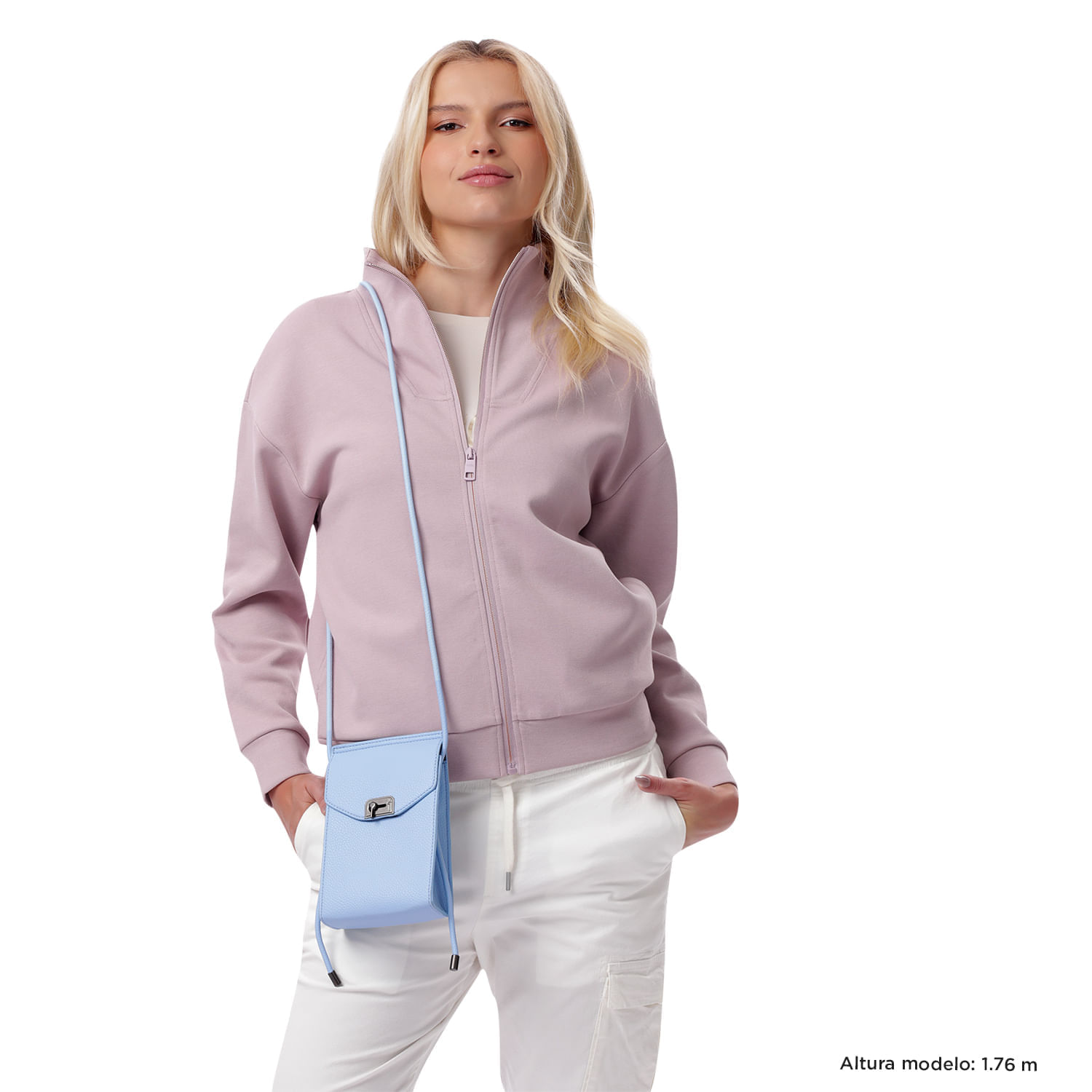 Bolso Crossbody Mujer Smooth Azul Pequeño