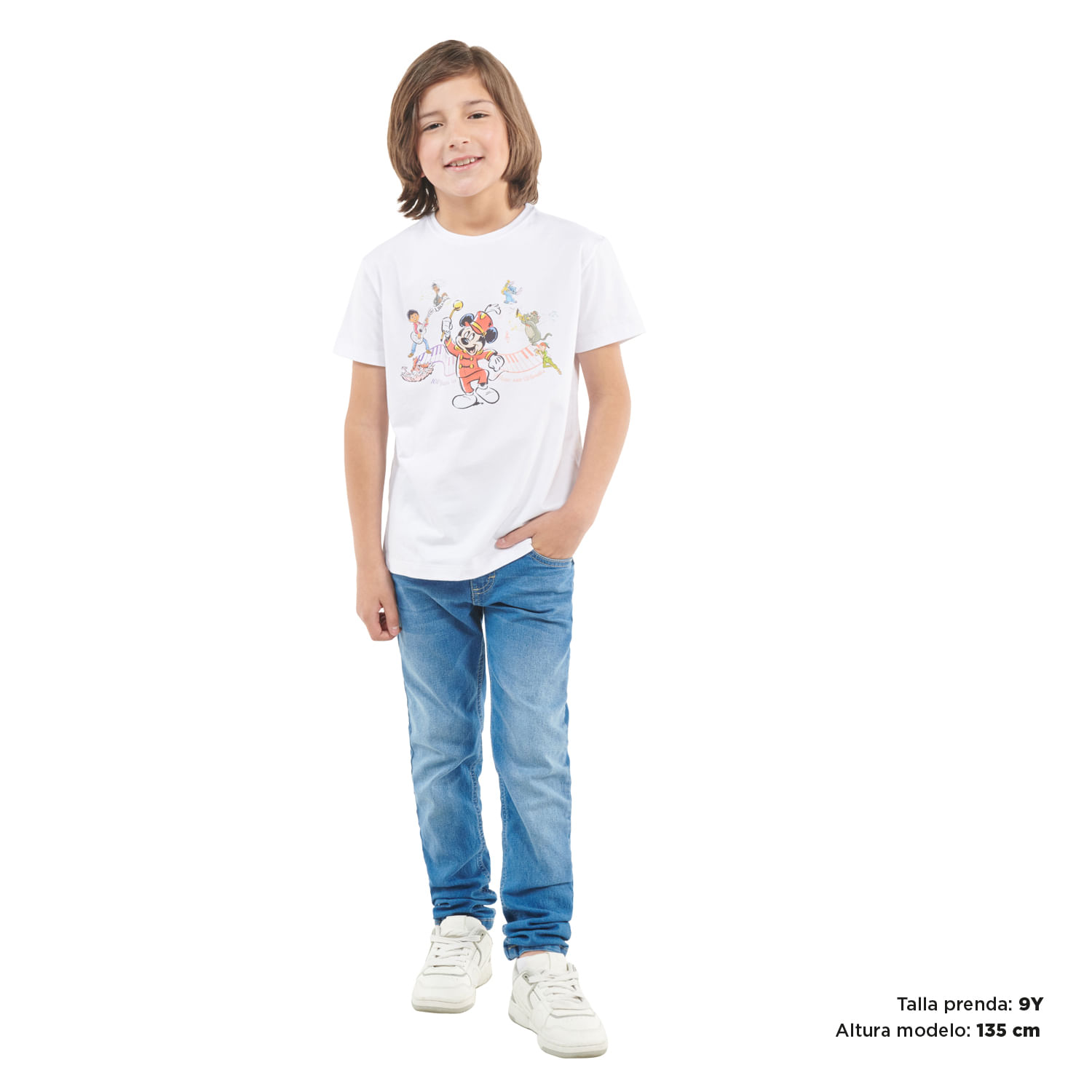 Camiseta para niño Disney 100 Music 1 blanca