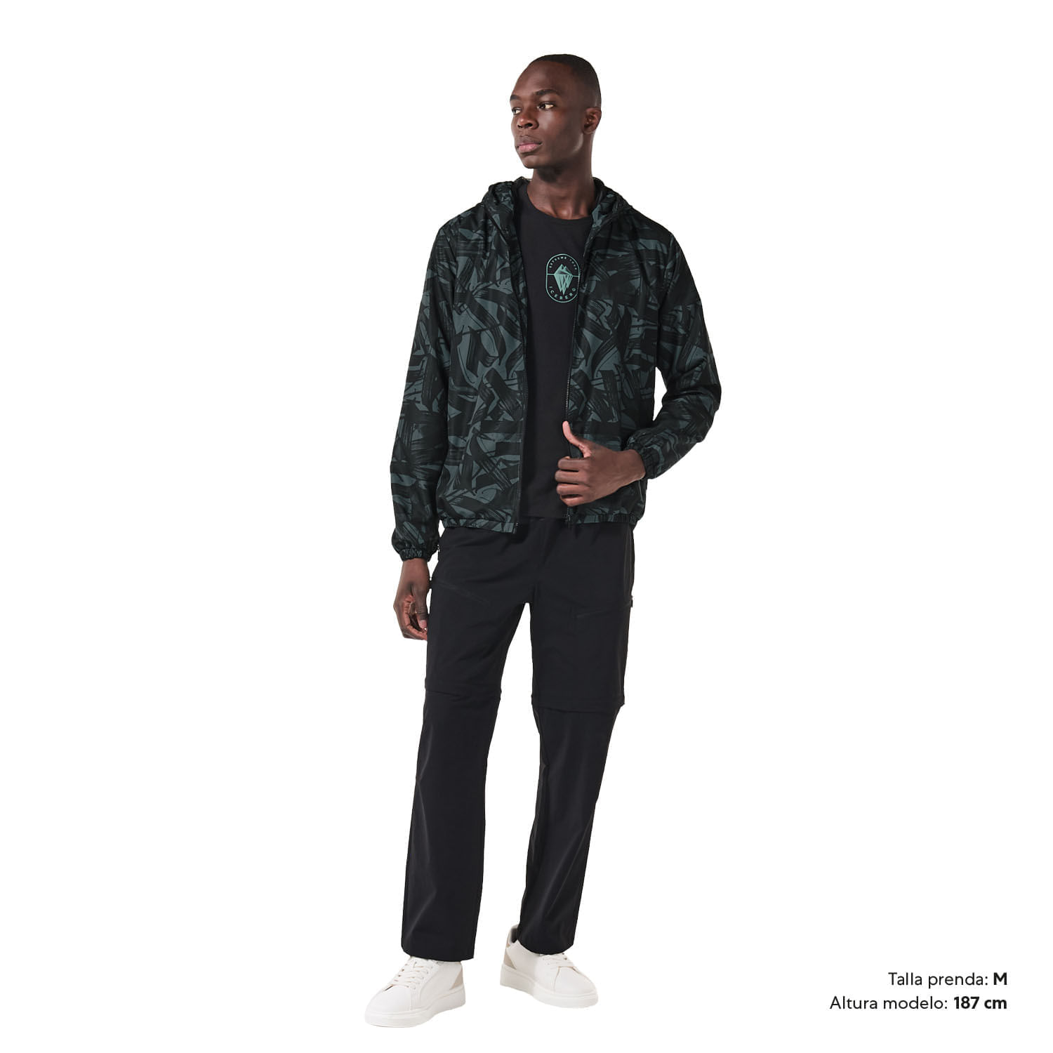 Chaqueta Ligera para Hombre Ice Print Xxl Verde