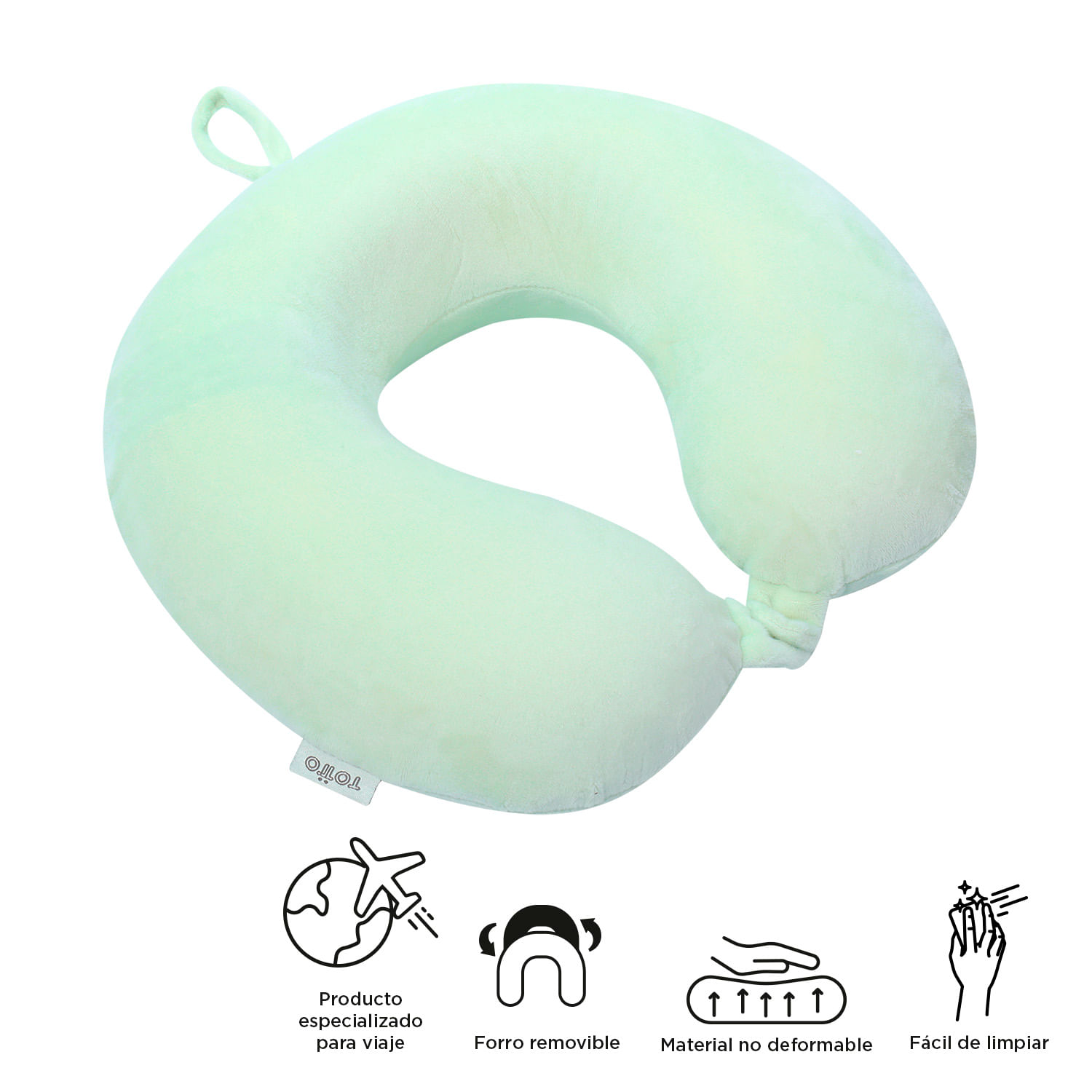 Almohada para cuello en viaje Pylot verde