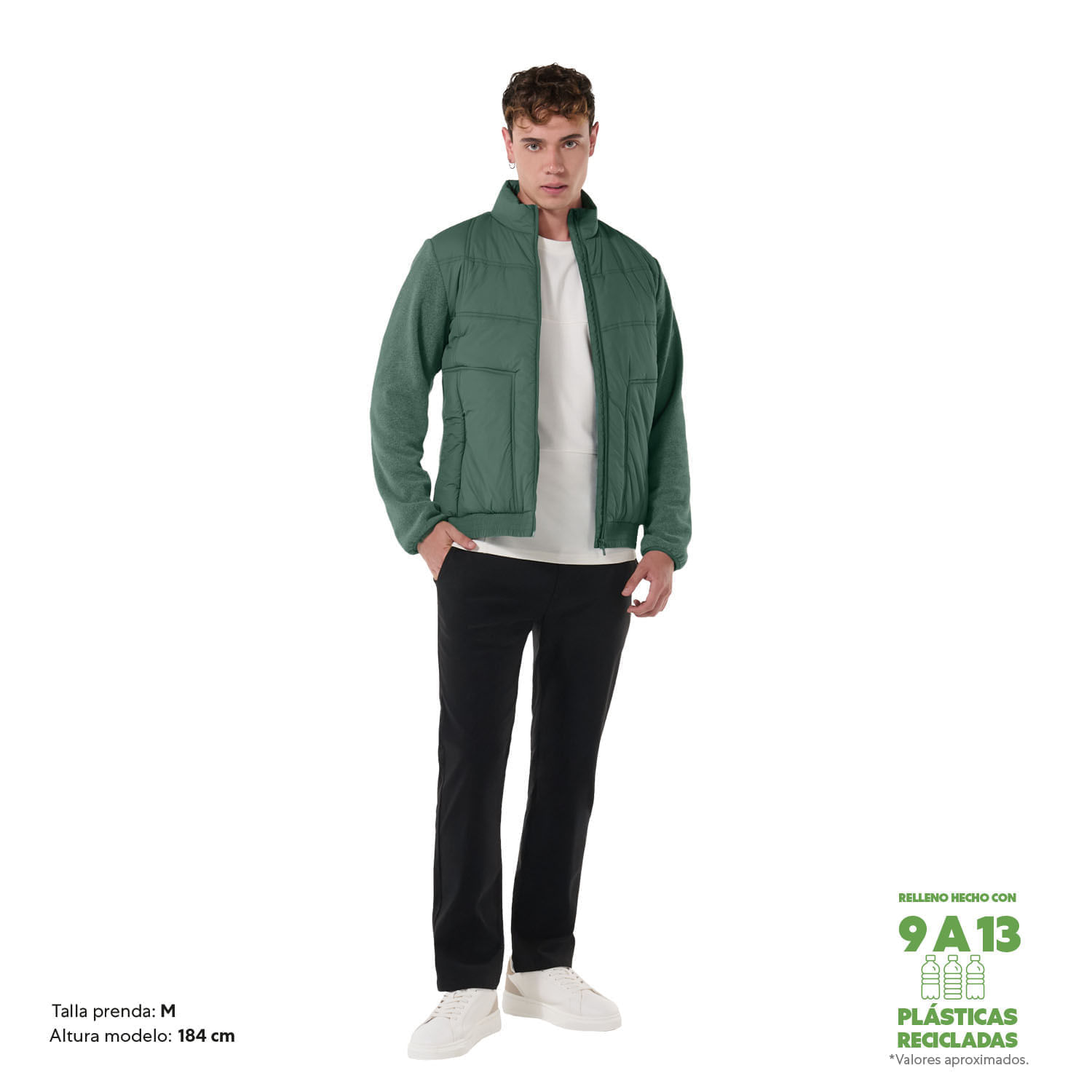 Chaqueta para Hombre Acolchada Jetty Xxl Verde