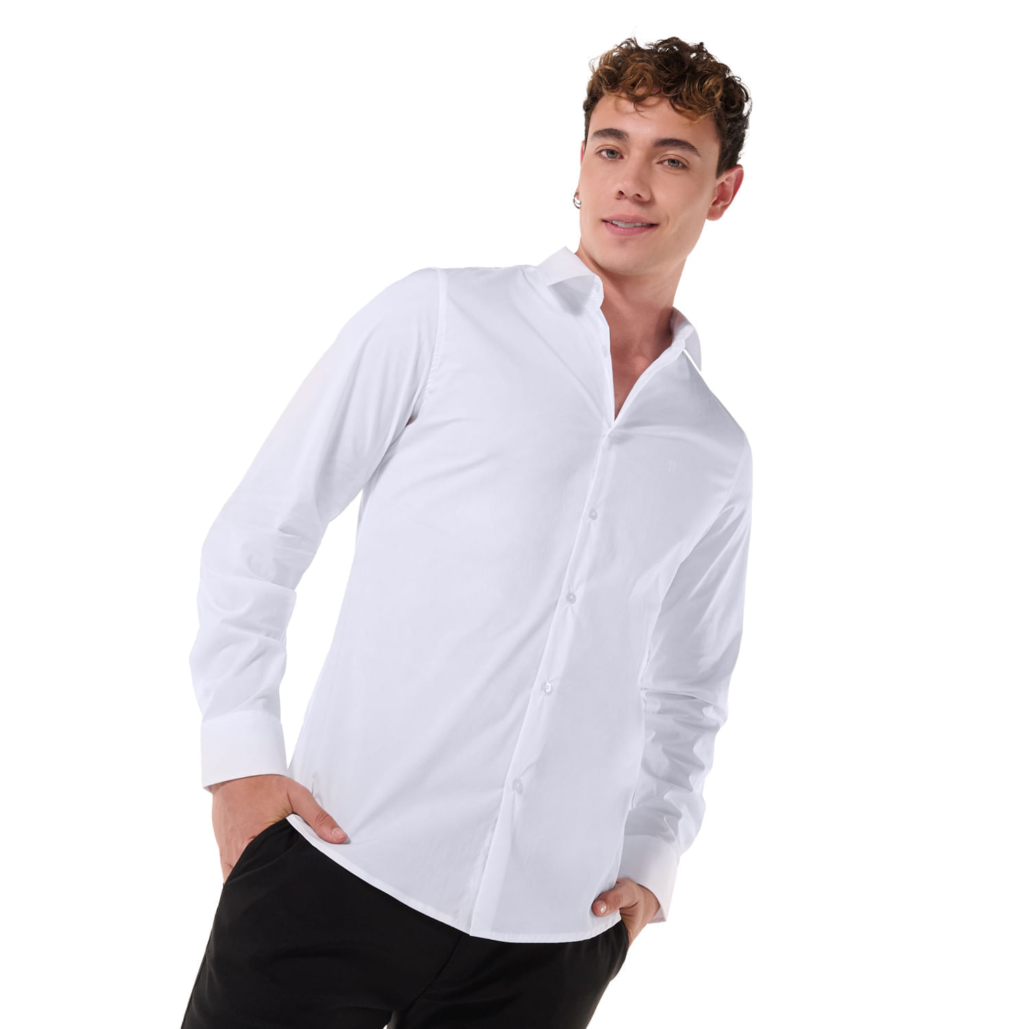 Camisa para Hombre Manga Larga Bengallina Xxl Blanca