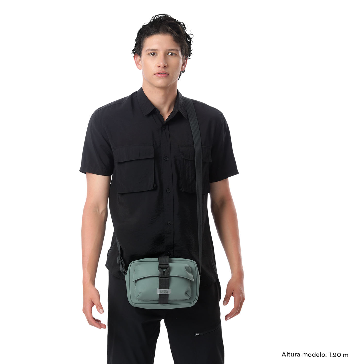 Bolso Crossbody Hombre Knit Verde