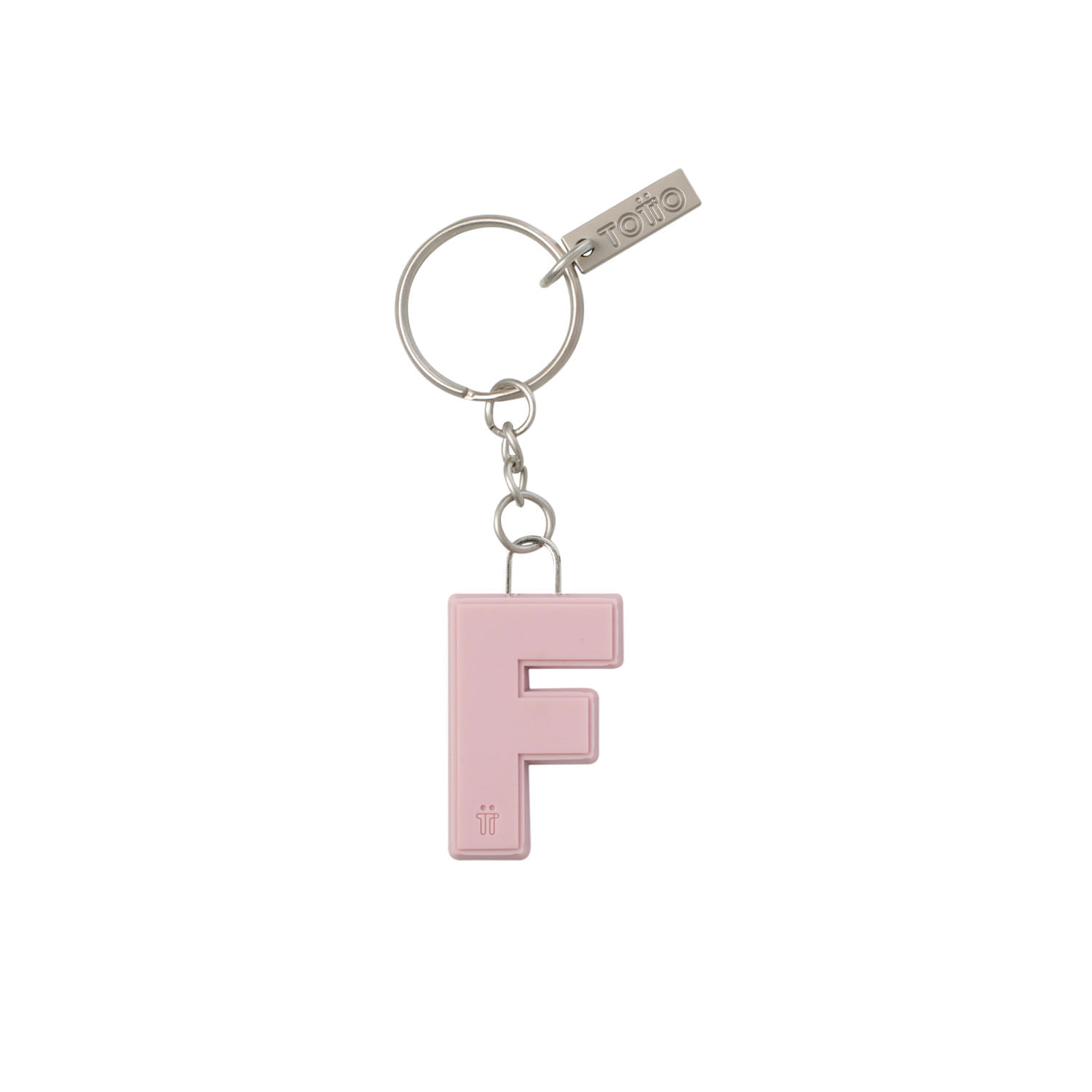 Llavero de Goma Abc color Rosado