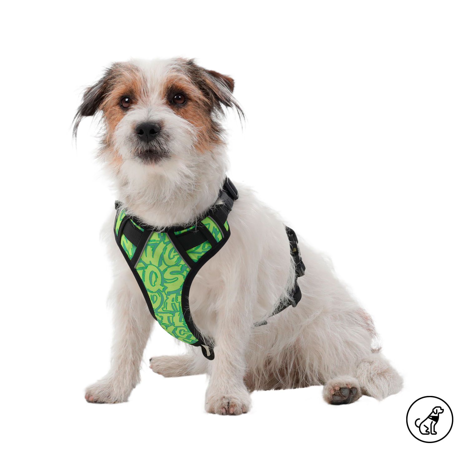Arnés pechera para perro Draco Xs Amarillo/Verde