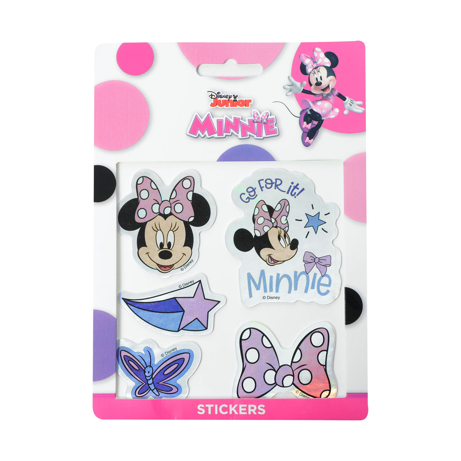 Calcomania Sticker Minnie para niñas Gris