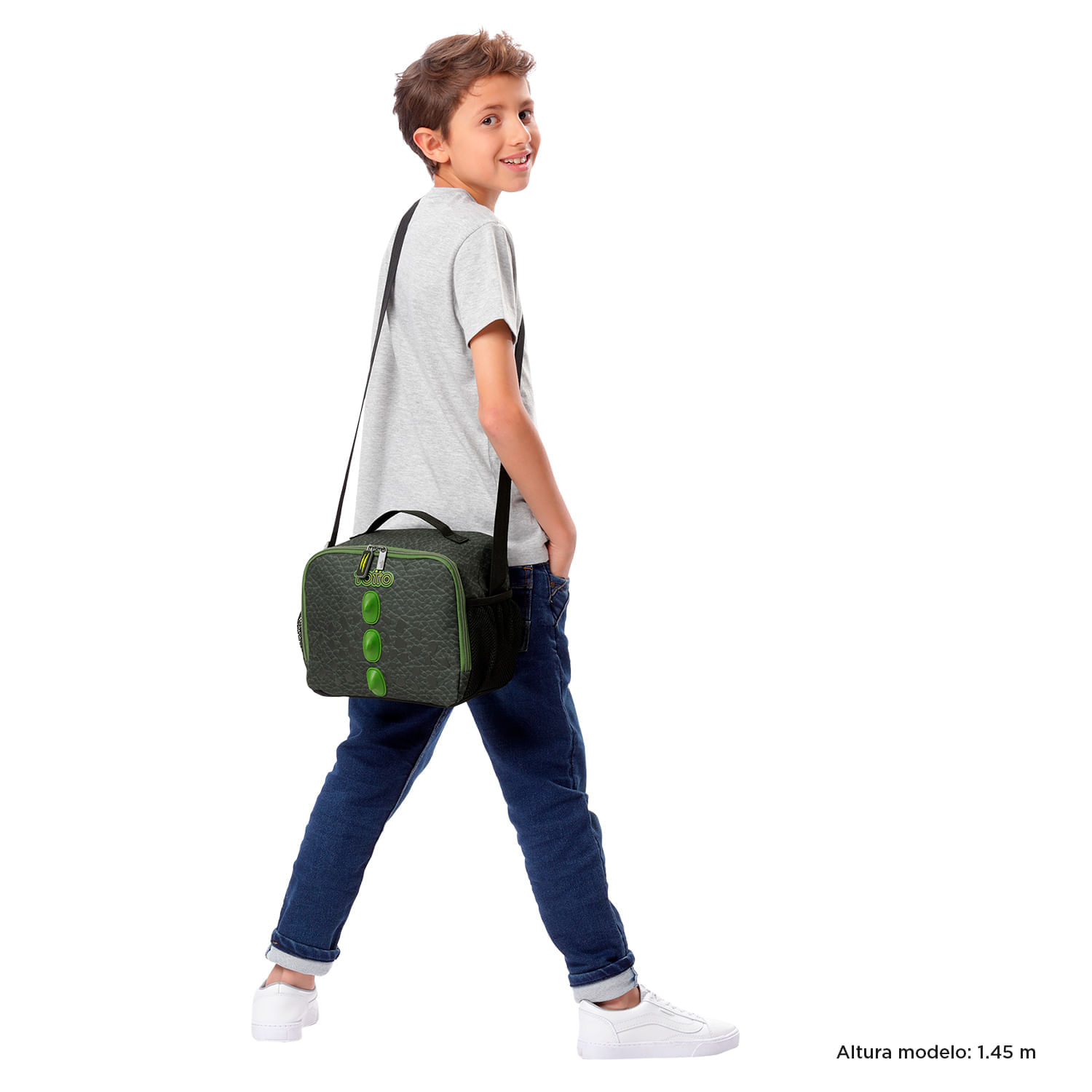 Lonchera Térmica para Niño Dinoland Grande Gris