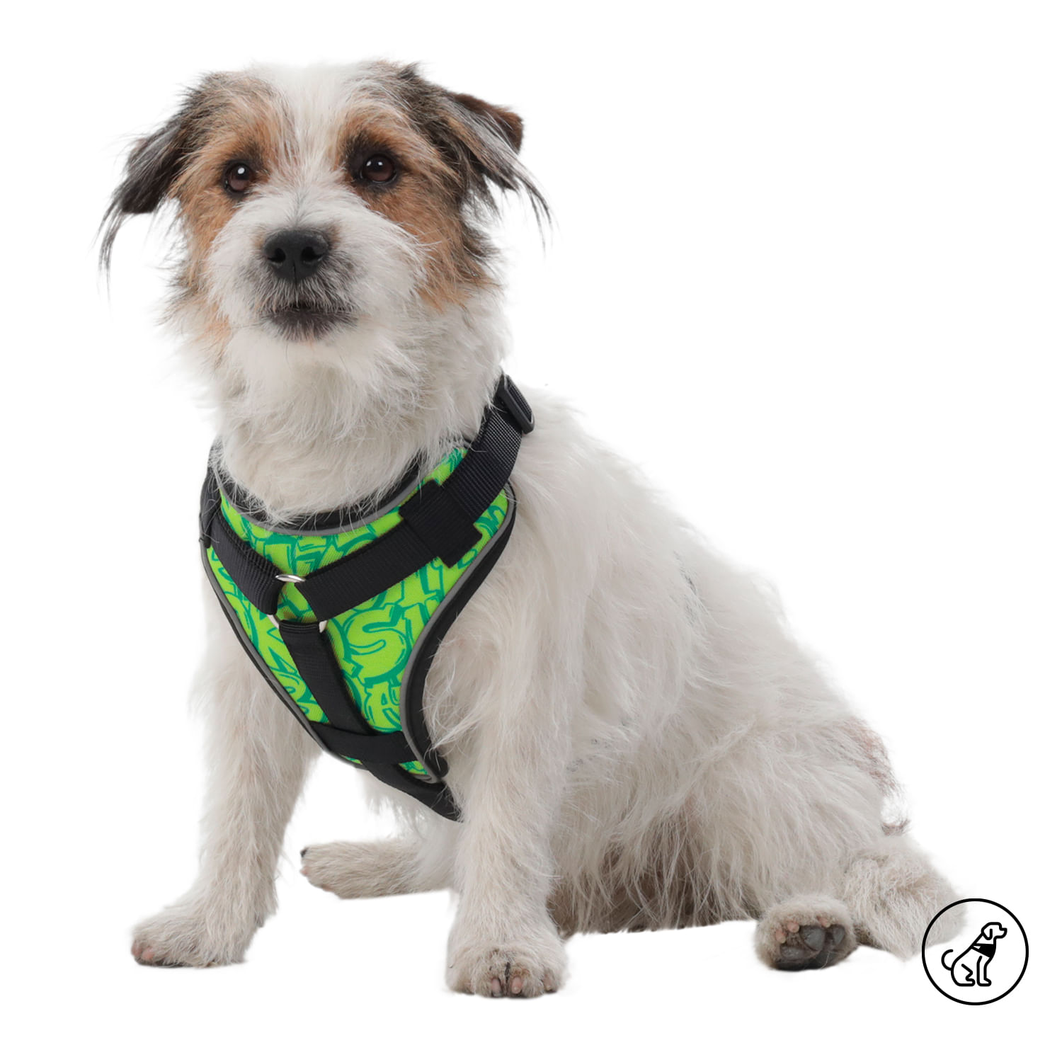 Arnés pechera para perro Taco M Amarillo/Verde