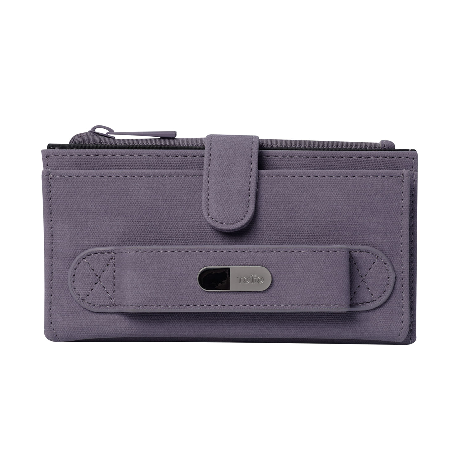 Billetera Dull L Con RFID Blocker Morada Mujer
