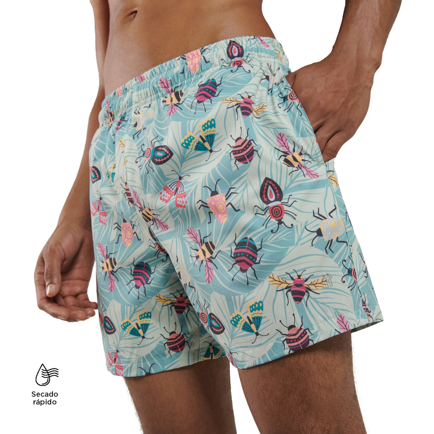 Pantaloneta Estampada Abriko Hombre Verde