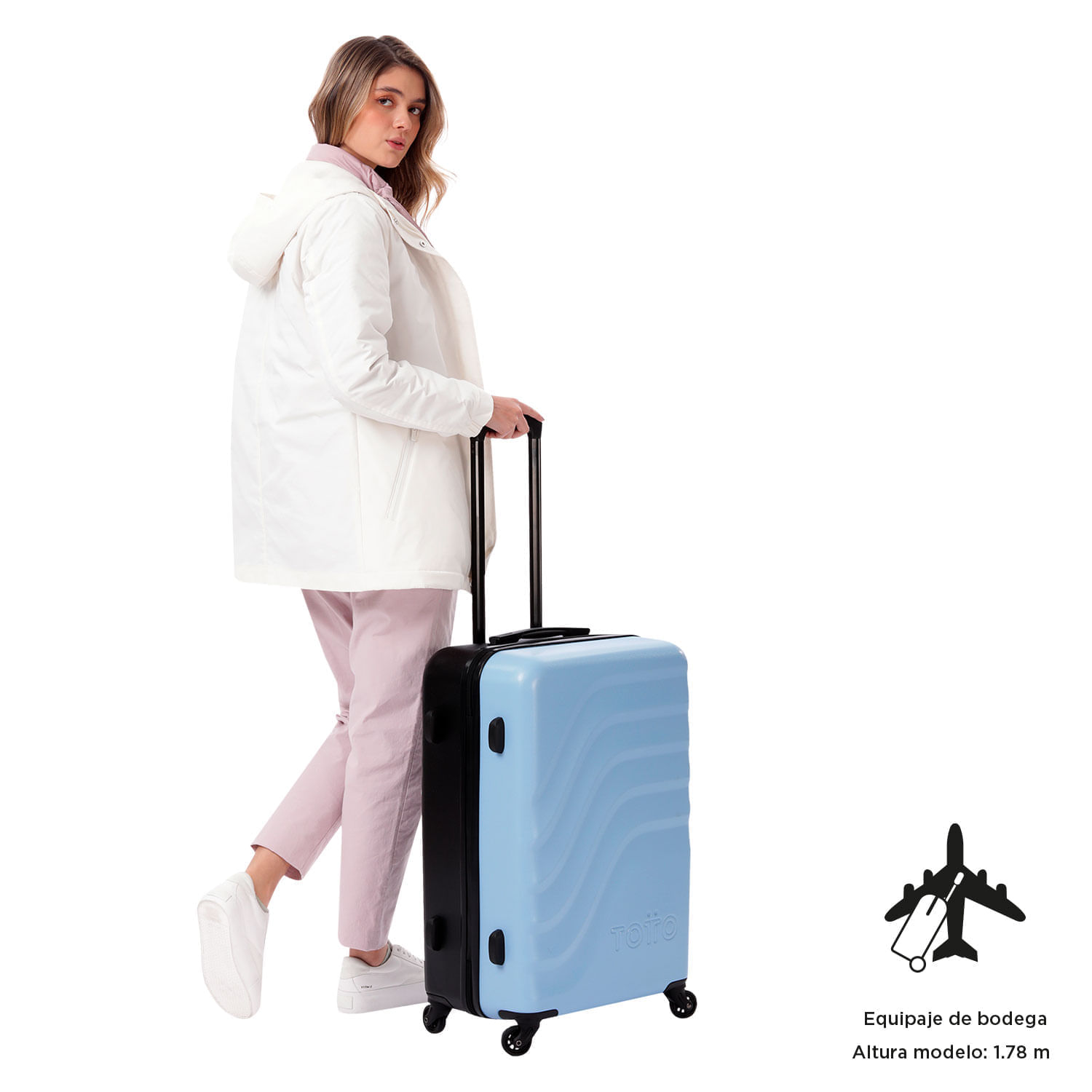 Maleta de Viaje Mediana 360 Bazy 23 kilos Azul