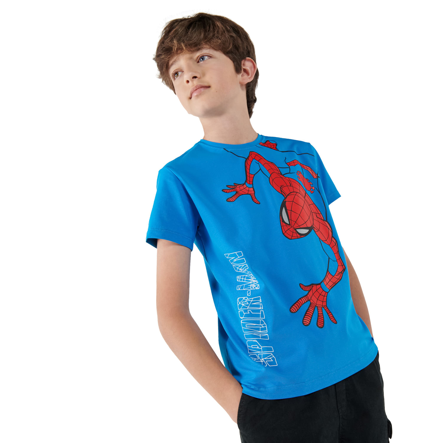 Camiseta para Niño Spiderman City Azul