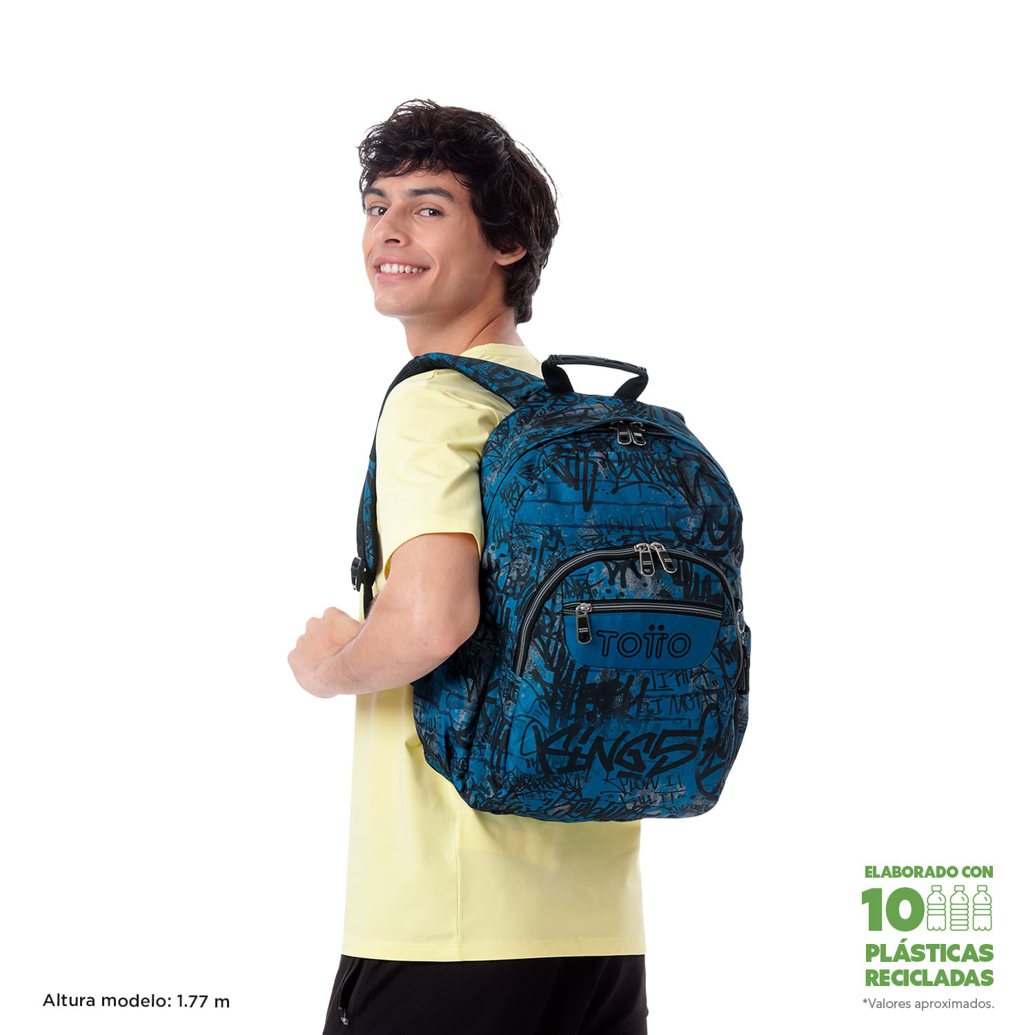 Maleta para colegio Acuarela Azul