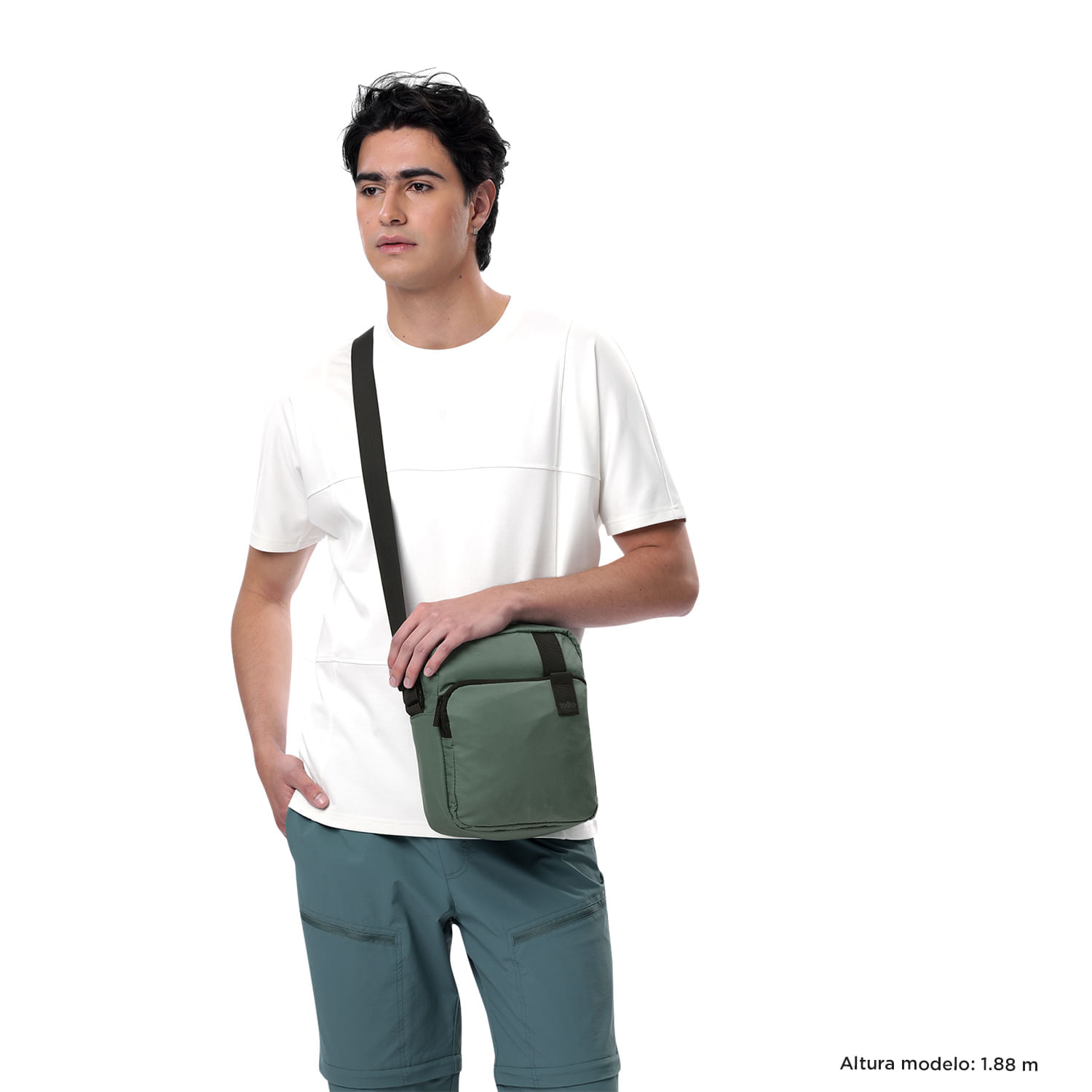 Bolso Crossbody Drill Hombre Verde