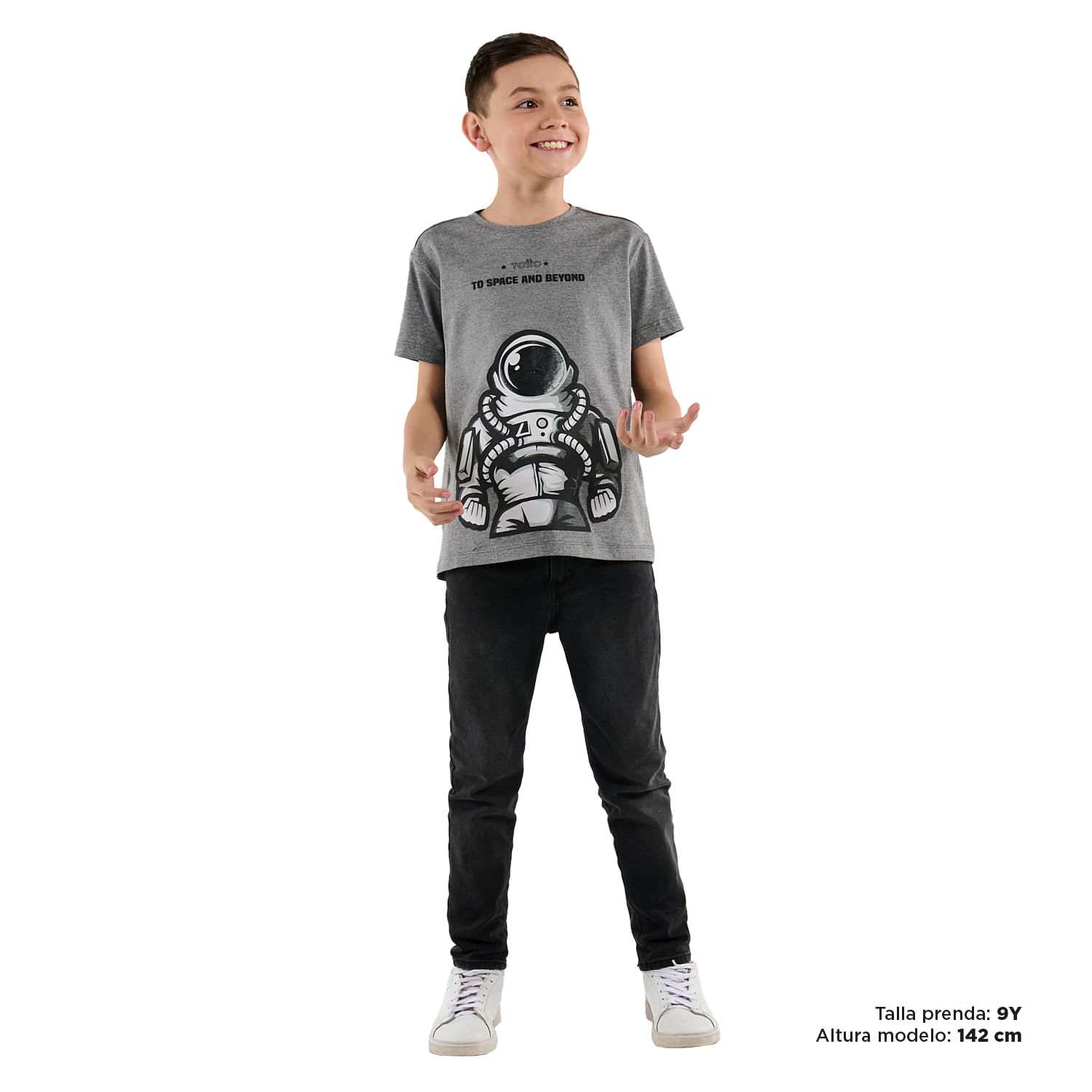 Camiseta para Niño Proyecty Gris