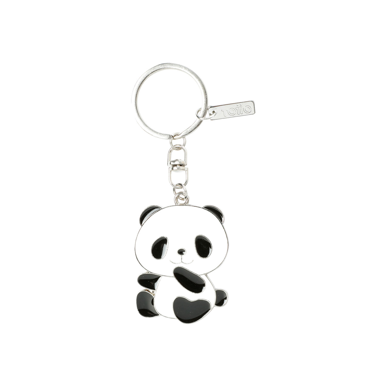 Llavero Metálico Panda color Blanco/Negro