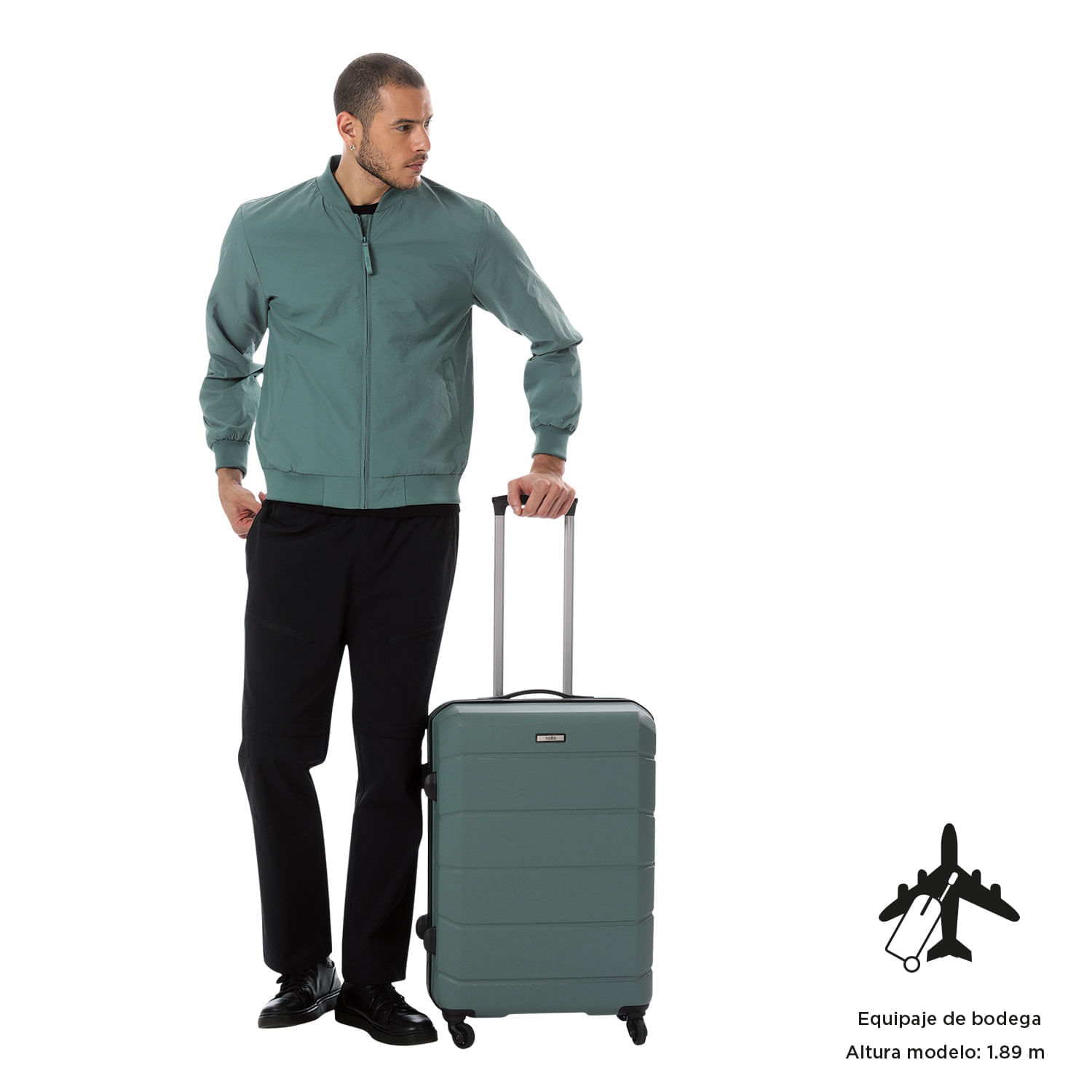 Maleta de Viaje Mediana 360 Rayatta 23 kilos Verde