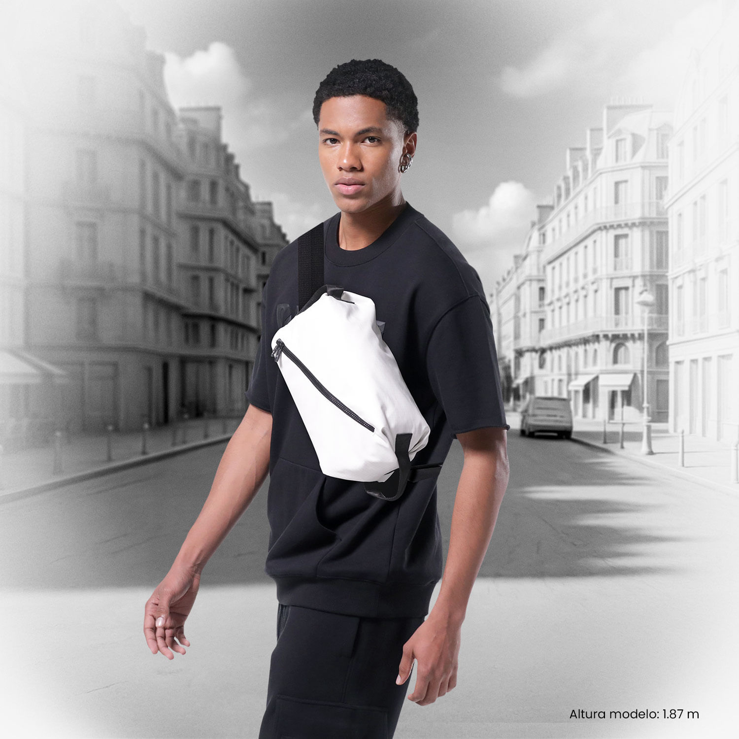 Bolso Bandolera Roam color Blanco