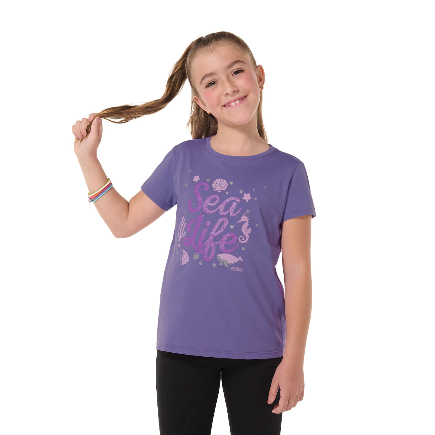 Camiseta estampada para Niña Proyect Morada
