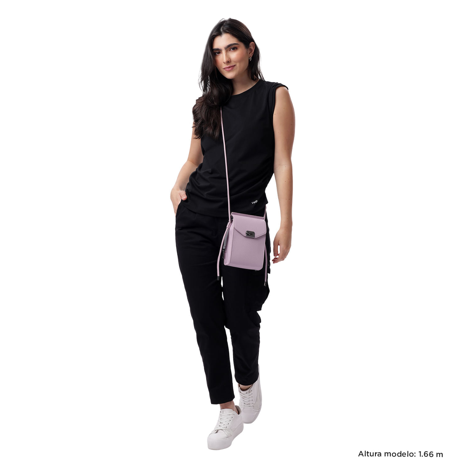 Bolso Crossbody Mujer Smooth Rosado Pequeño