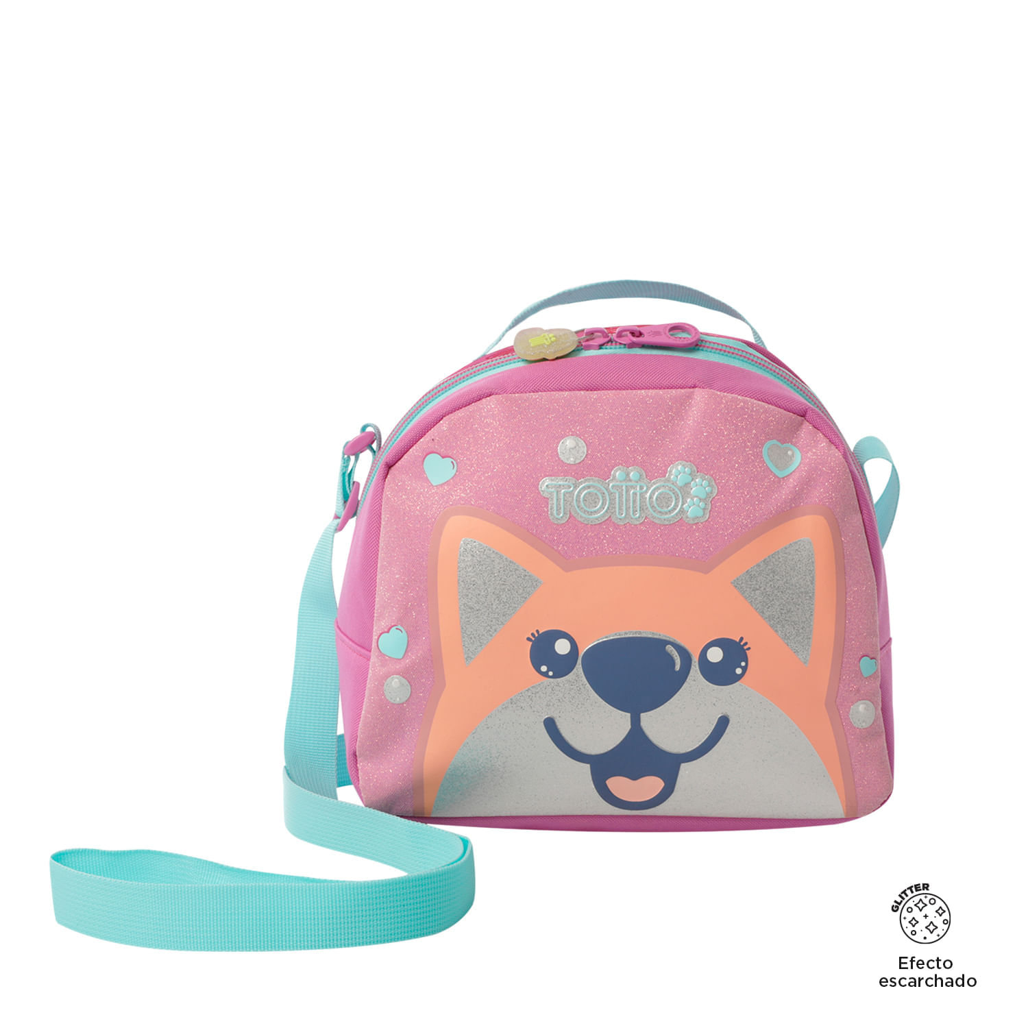 Lonchera Térmica para Niña Doggy Love Mediana Rosada