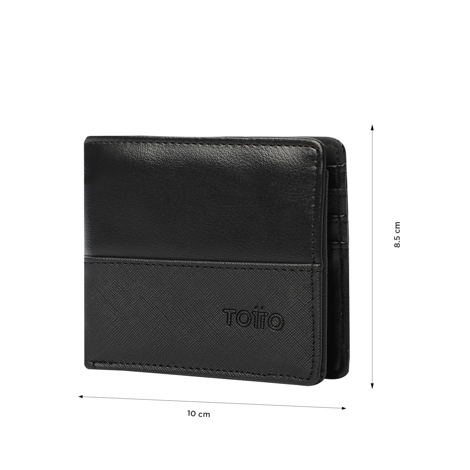 Billetera Saffiano Kri con RFID Blocker Negra Hombre