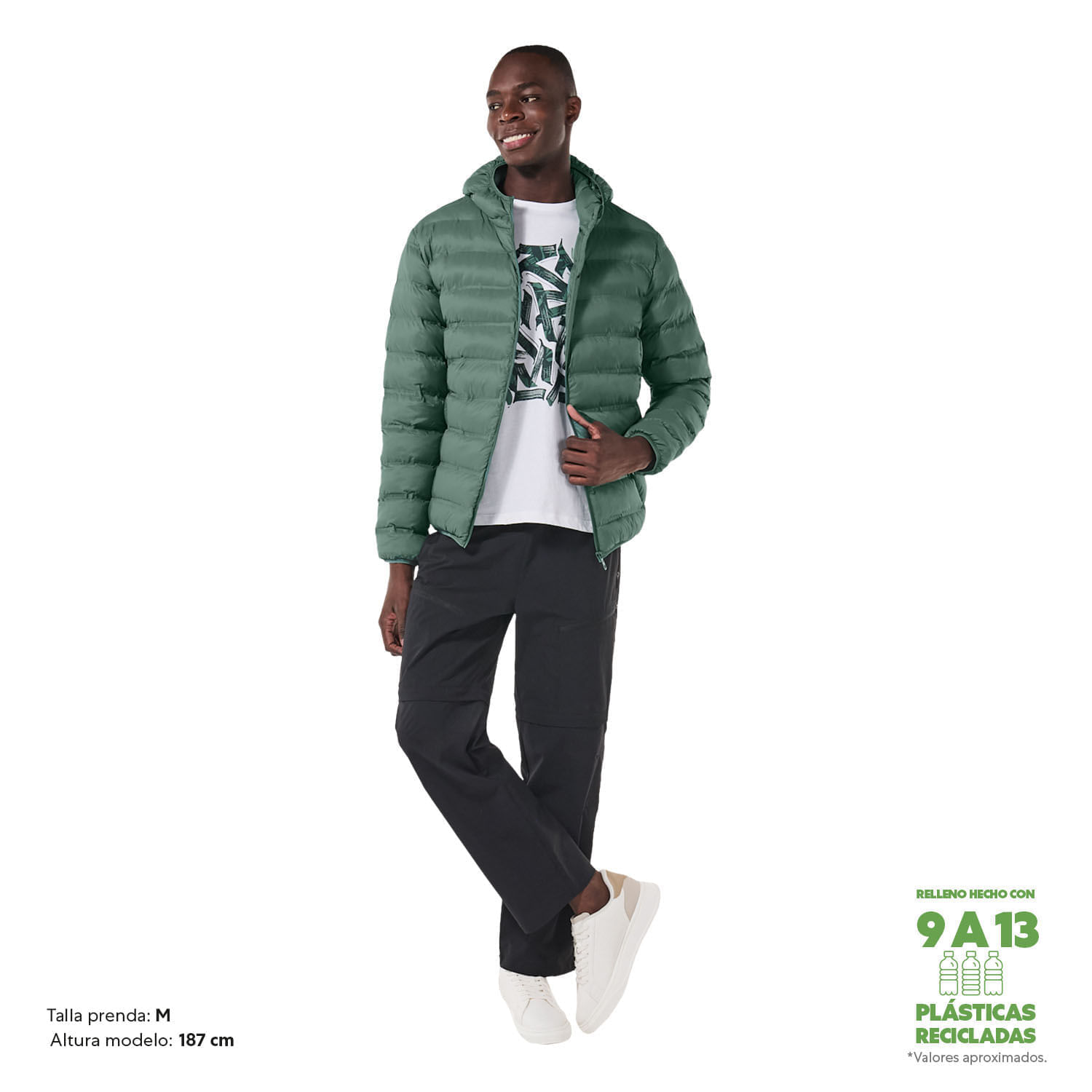 Chaqueta para Hombre Acolchada Colormen Pro Xxl Verde