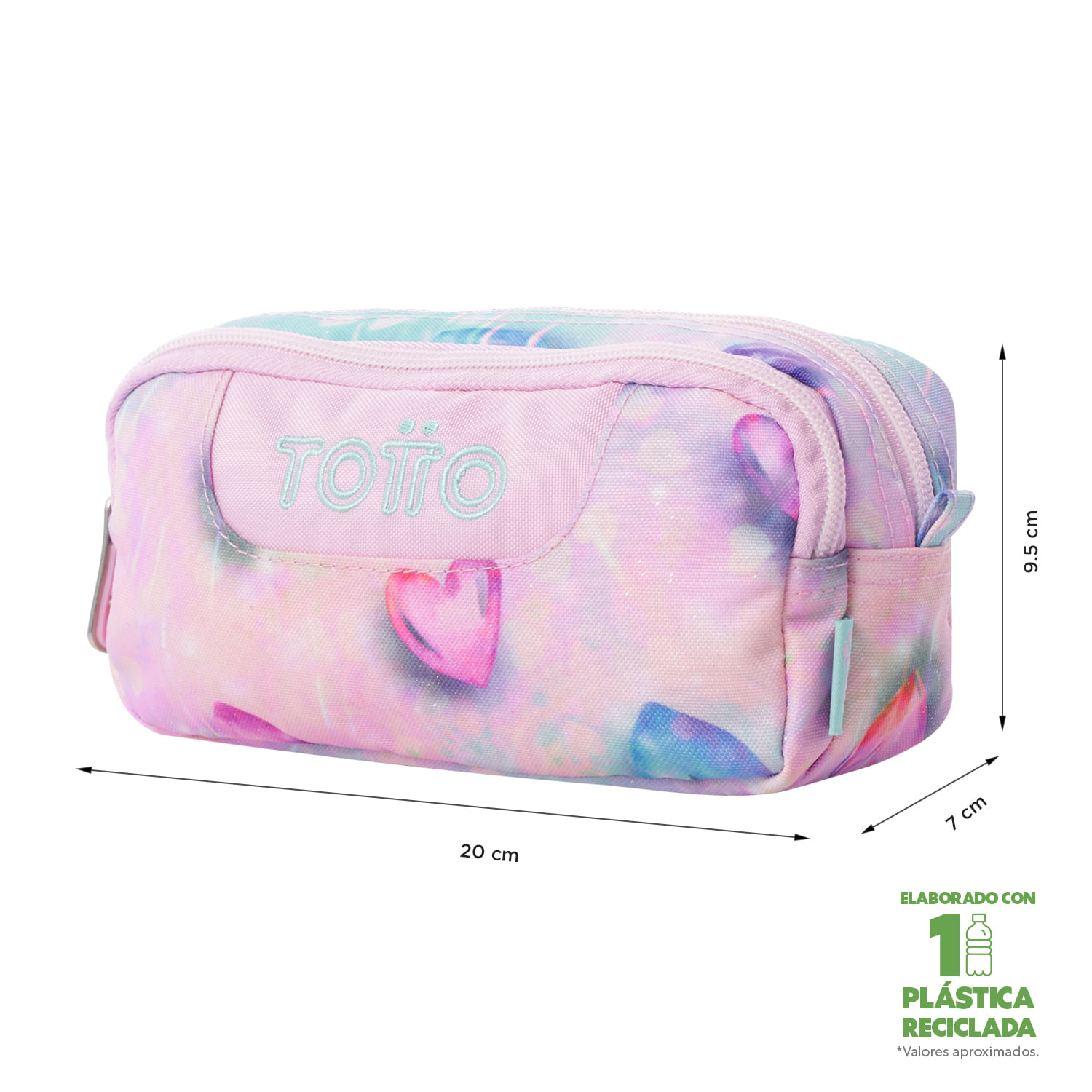 Cartuchera Multiuso Sobre Glitter Rosada Mujer