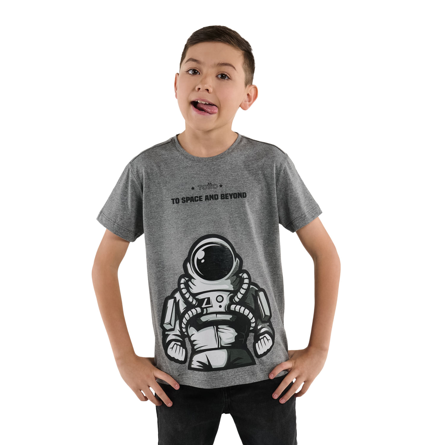 Camiseta para Niño Proyecty Gris