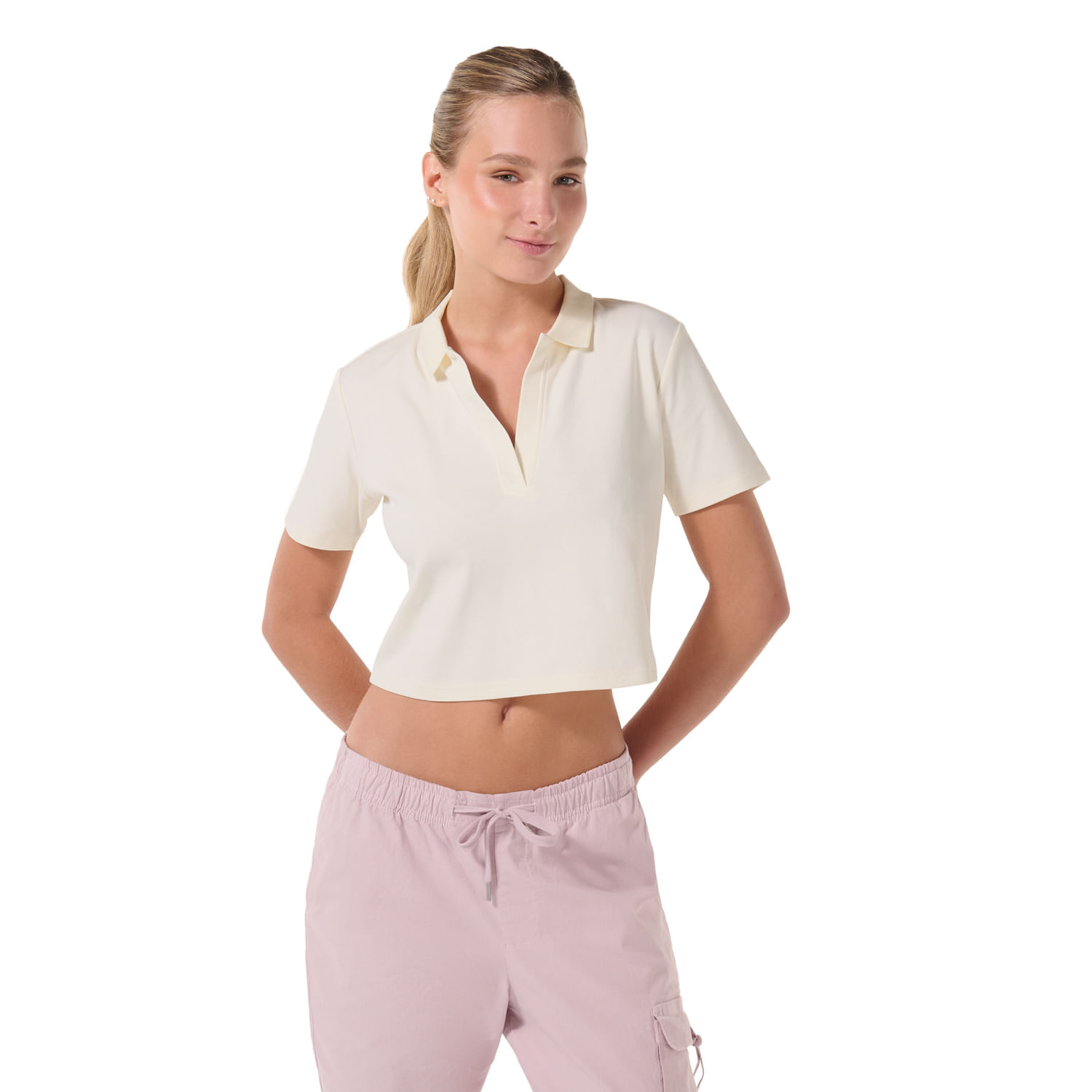 Camisa Tipo Polo Saba Xl Mujer Blanca