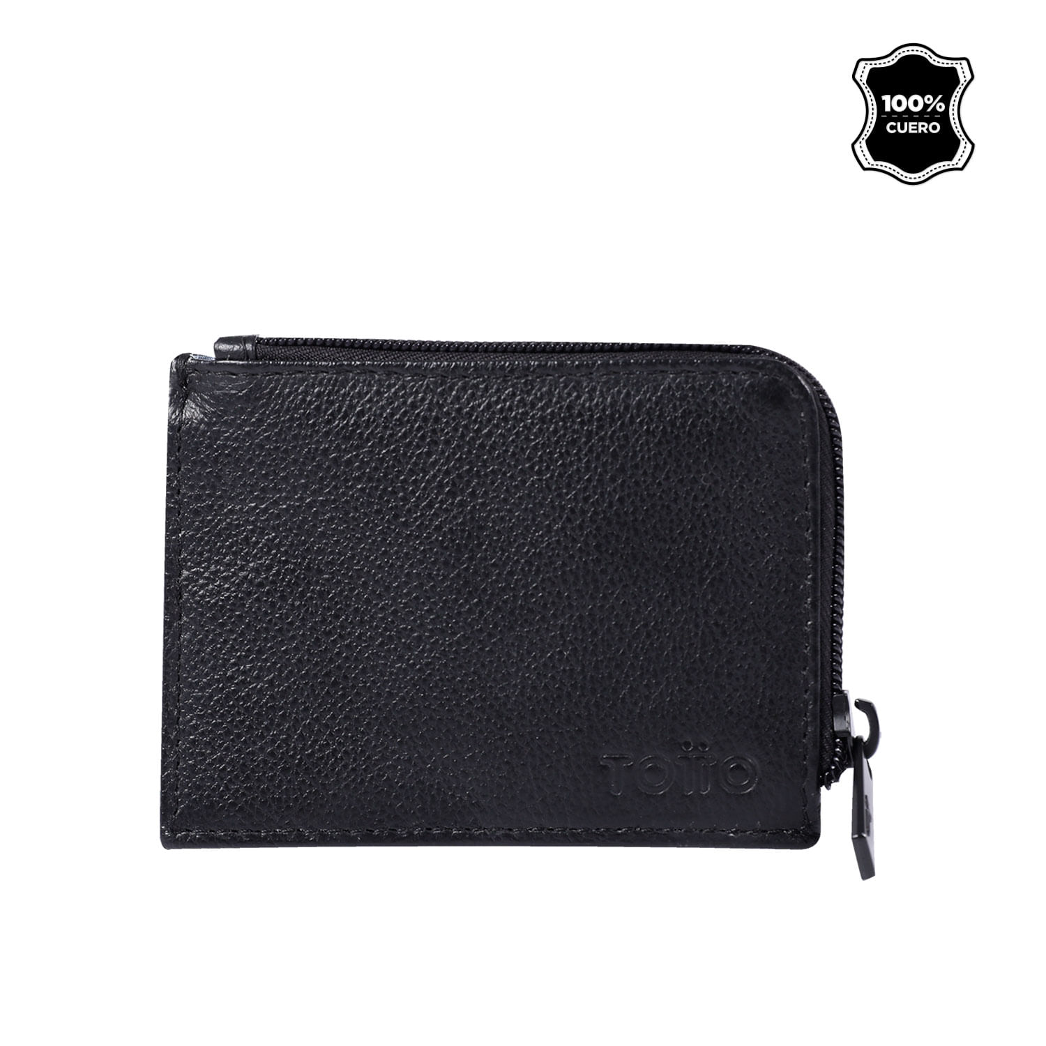Billetera De Cuero Slice Hombre Negra pequeña