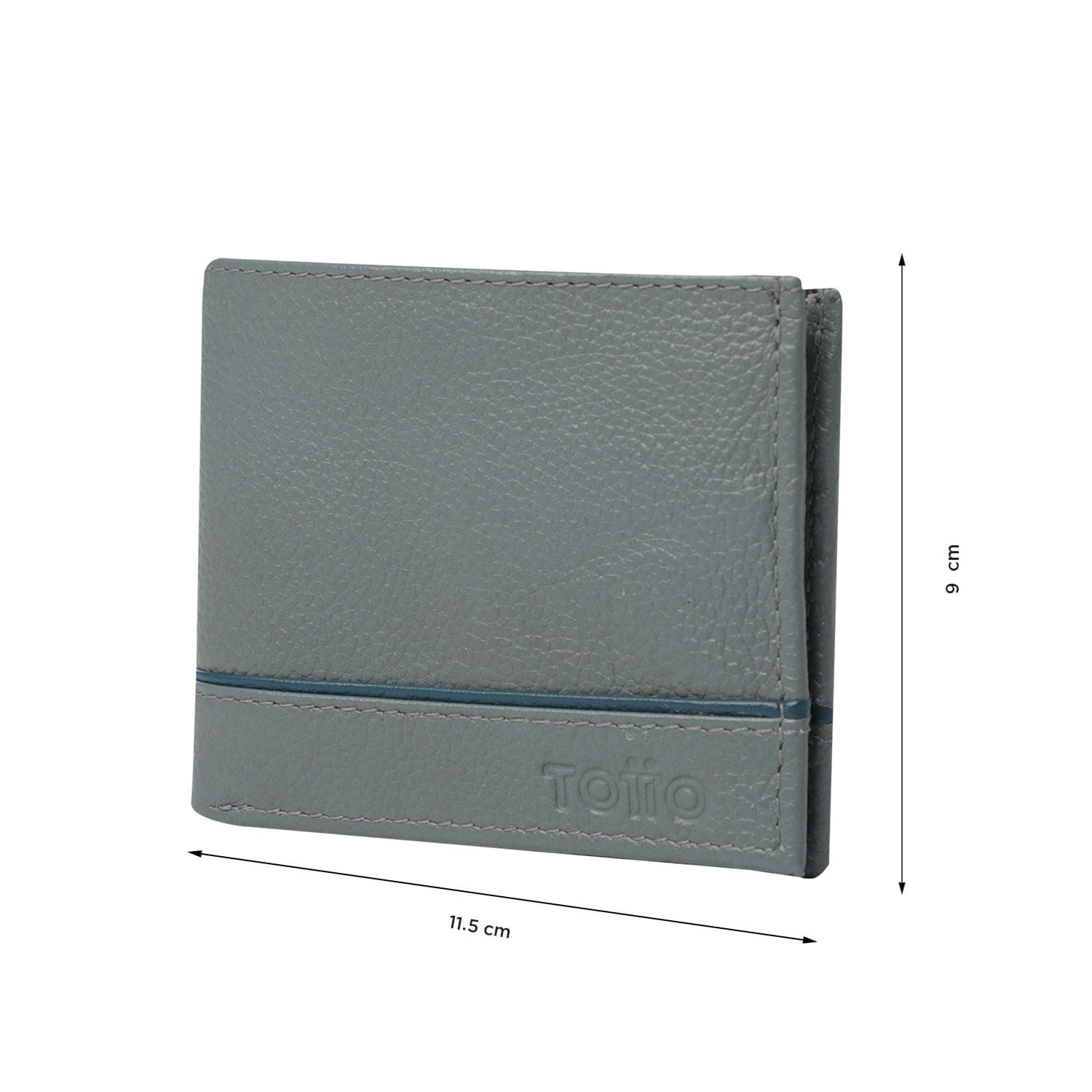 Billetera De Cuero Leder con RFID Blocker Gris Hombre